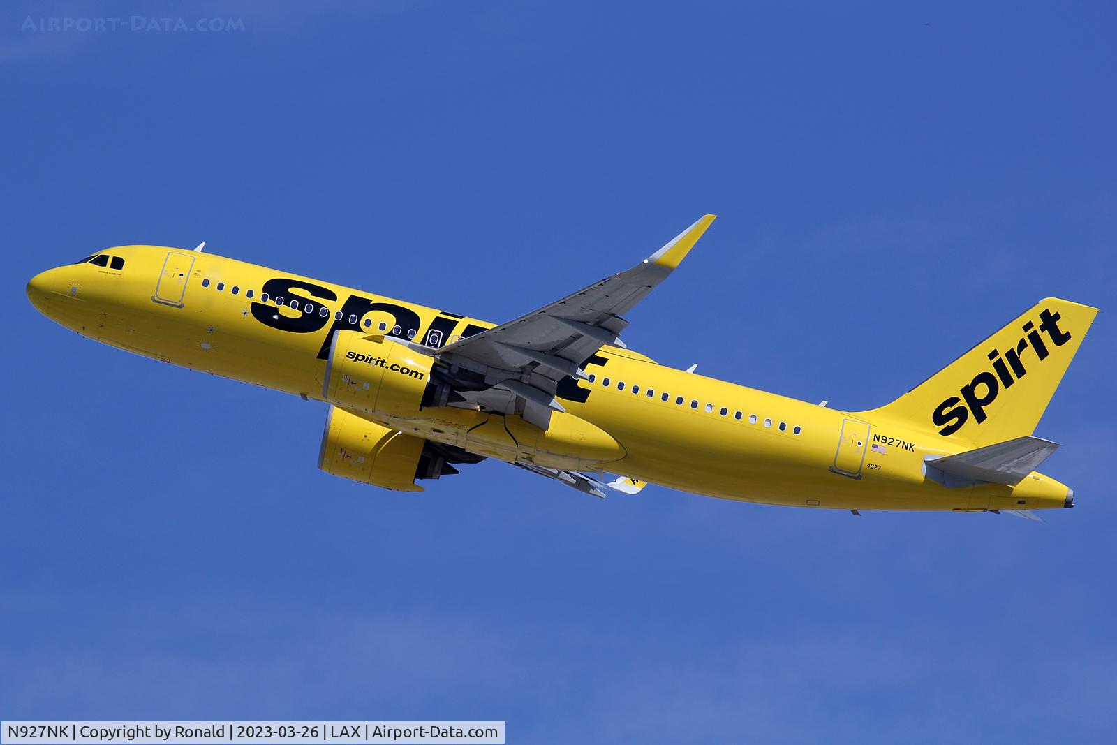 N927NK, 2019 Airbus A320-271N C/N 9075, at lax