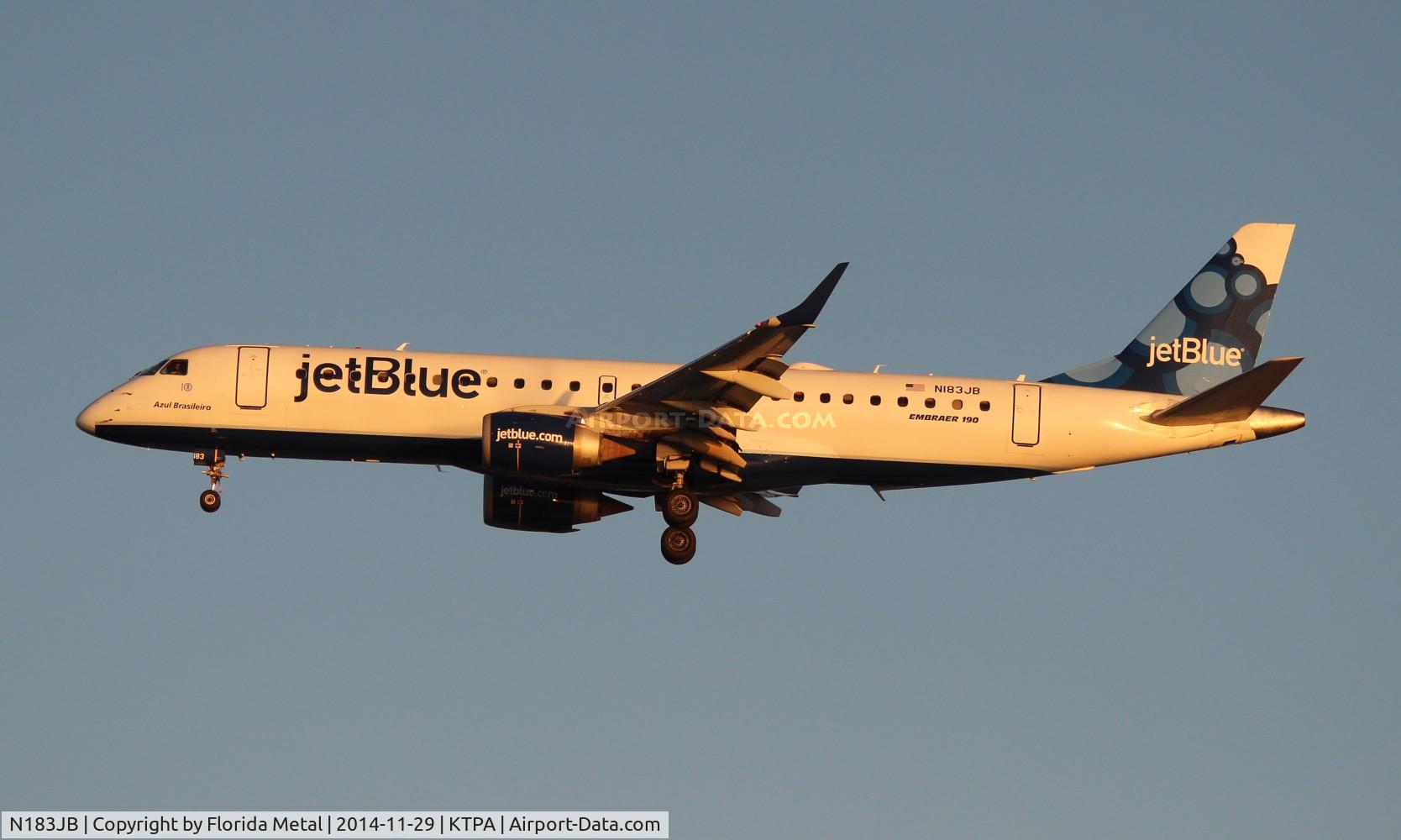 N183JB, 2005 Embraer 190AR (ERJ-190-100IGW) C/N 19000007, JBU E190 zx