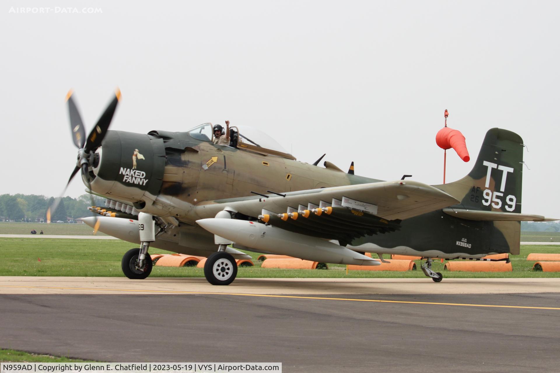 N959AD, Douglas A-1D Skyraider (AD-4NA) C/N 7759, At the TBM Avenger Reunion