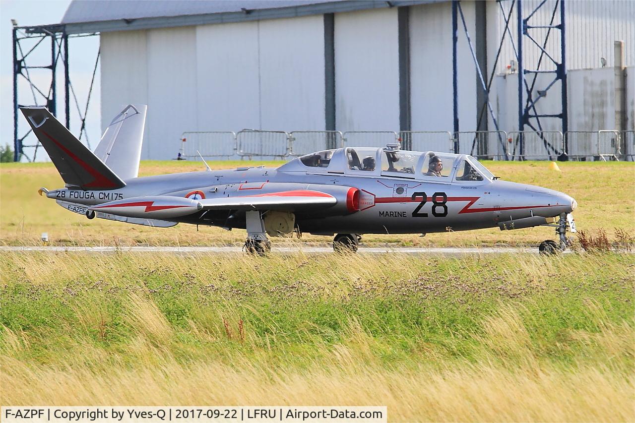F-AZPF, Fouga CM-175 Zephyr C/N 28, Fouga CM-175 Zephyr, Taxiing, Morlaix-Ploujean airport (LFRU-MXN) Air show 2017