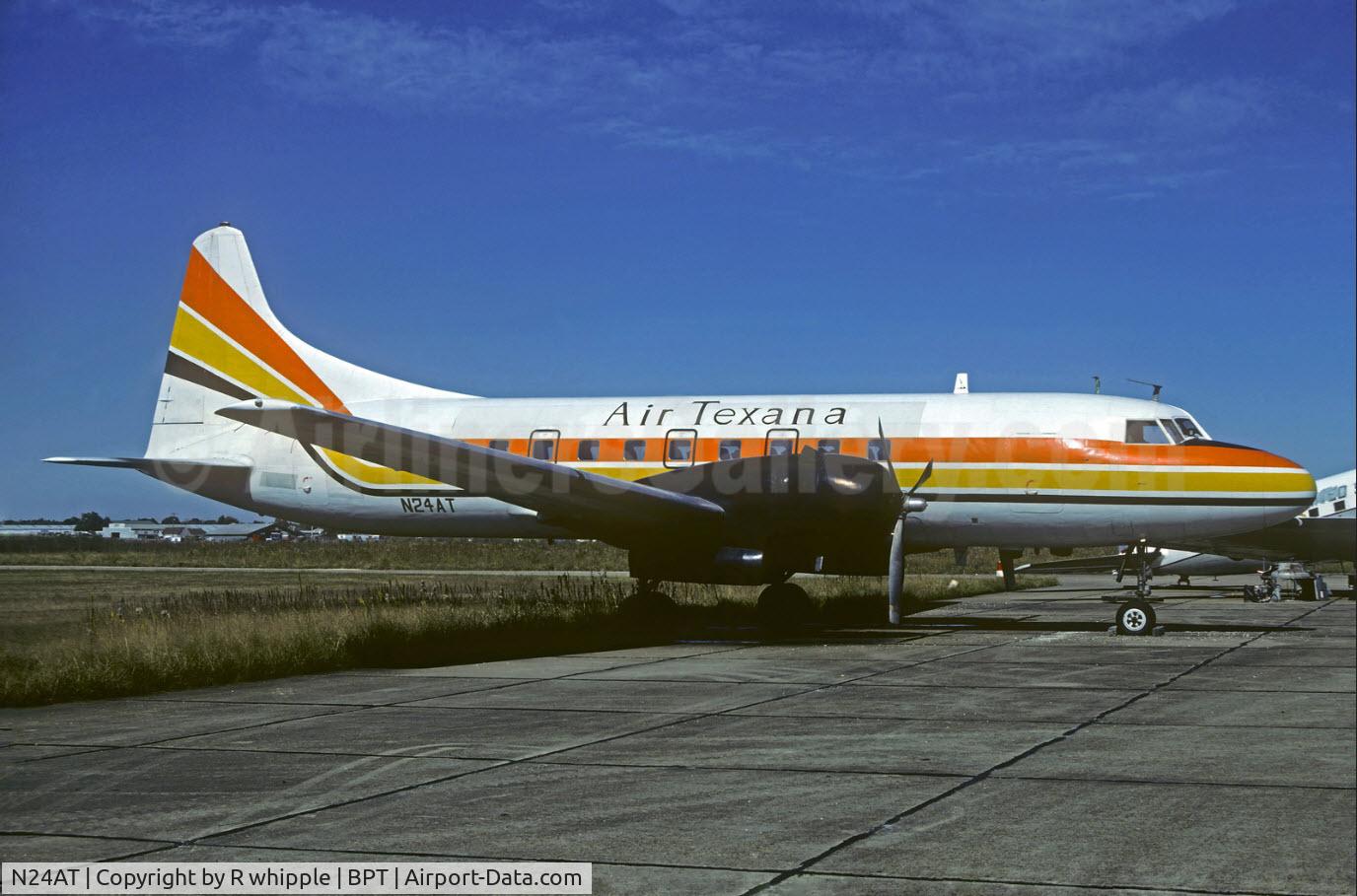 N24AT, 1954 Convair 440 Metropolitan C/N 148, Air Texana, The Airline of the Golden Triangle, 1980-1981 out of Beaumont, Texas.