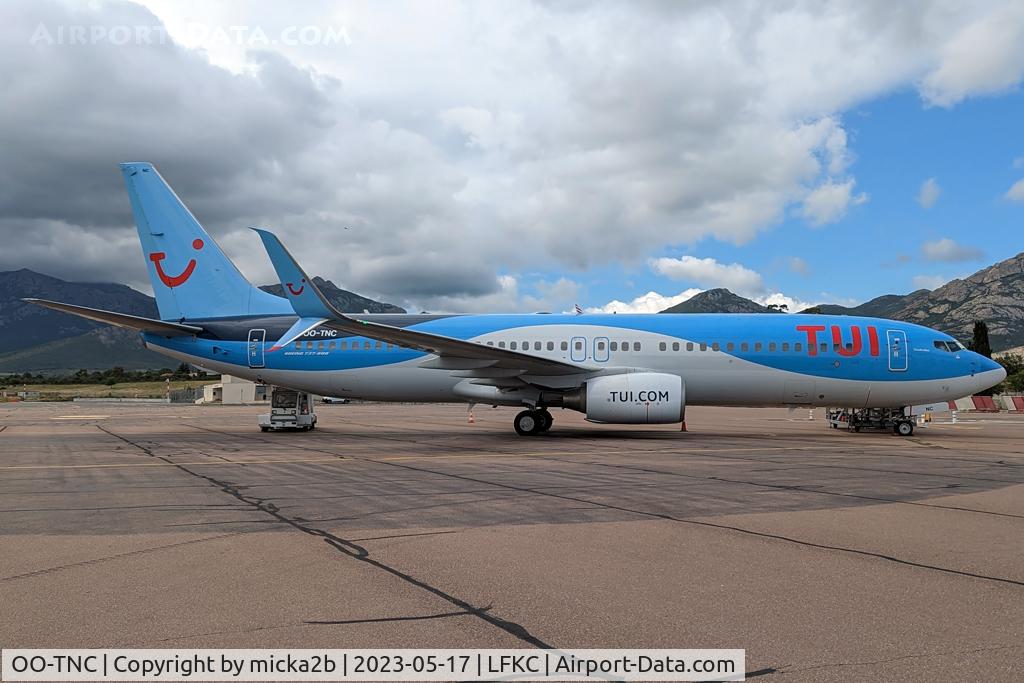 OO-TNC, 2009 Boeing 737-8K5 C/N 35146, Parked. Charter flight from Kortrijk Wevelgem, Belgium