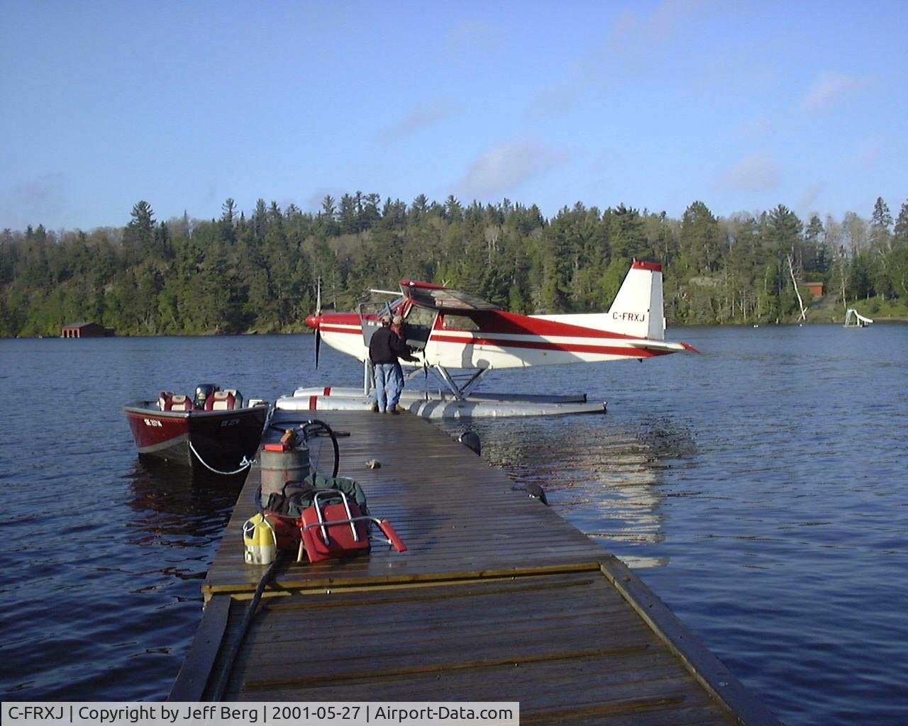 C-FRXJ, 1965 Found FBA-2C C/N 14, Dock at Tinker’s Place, Nestor Falls, ONT, CA