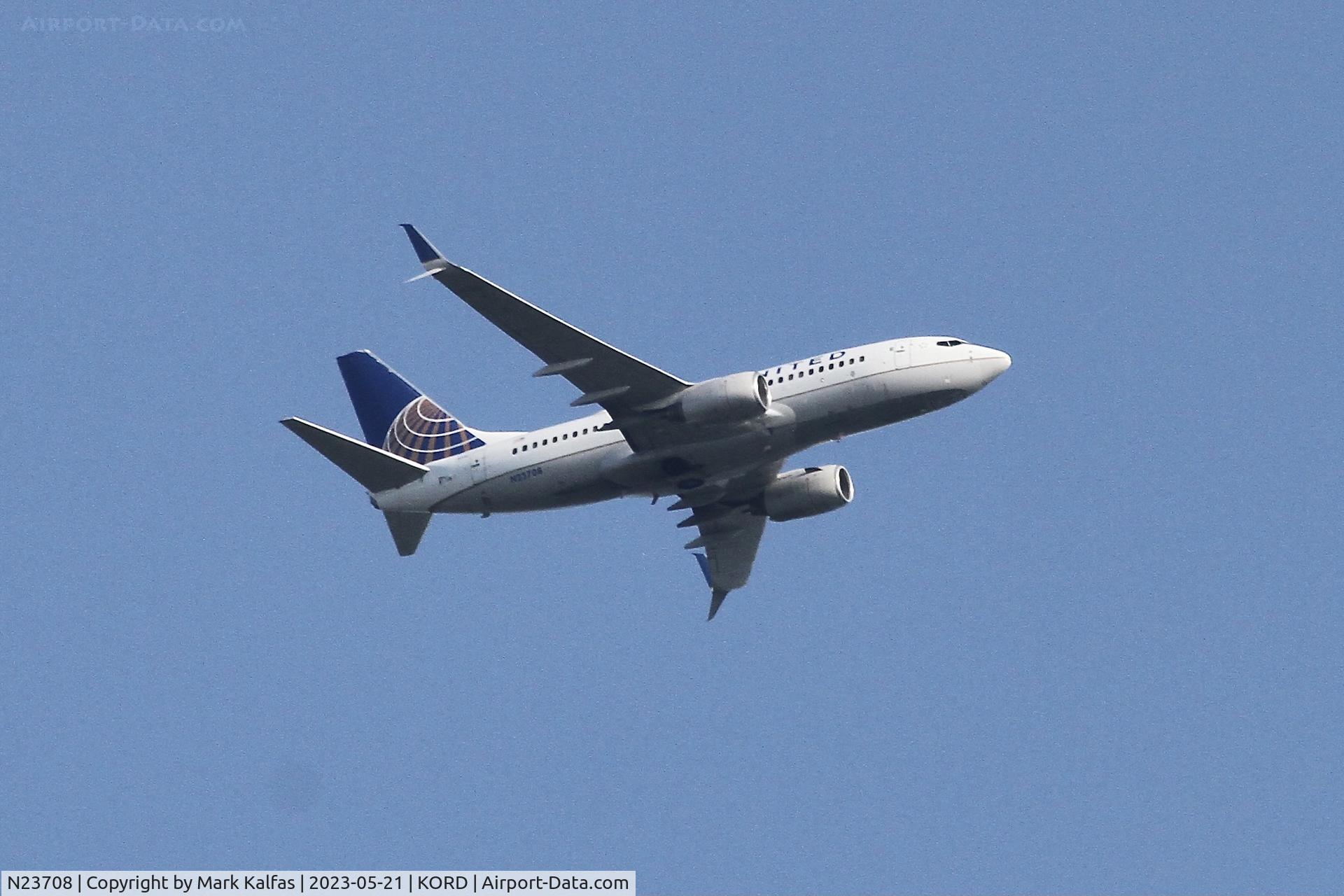 N23708, 1998 Boeing 737-724 C/N 28769, United Airlines B737 N23708 UA1889 DTW-ORD