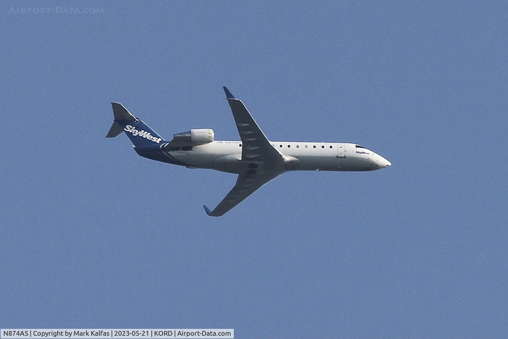 N874AS, 2001 Bombardier CRJ-200ER (CL-600-2B19) C/N 7551, SkyWest CRJ2 N874AS SKW4679 CAK-ORD