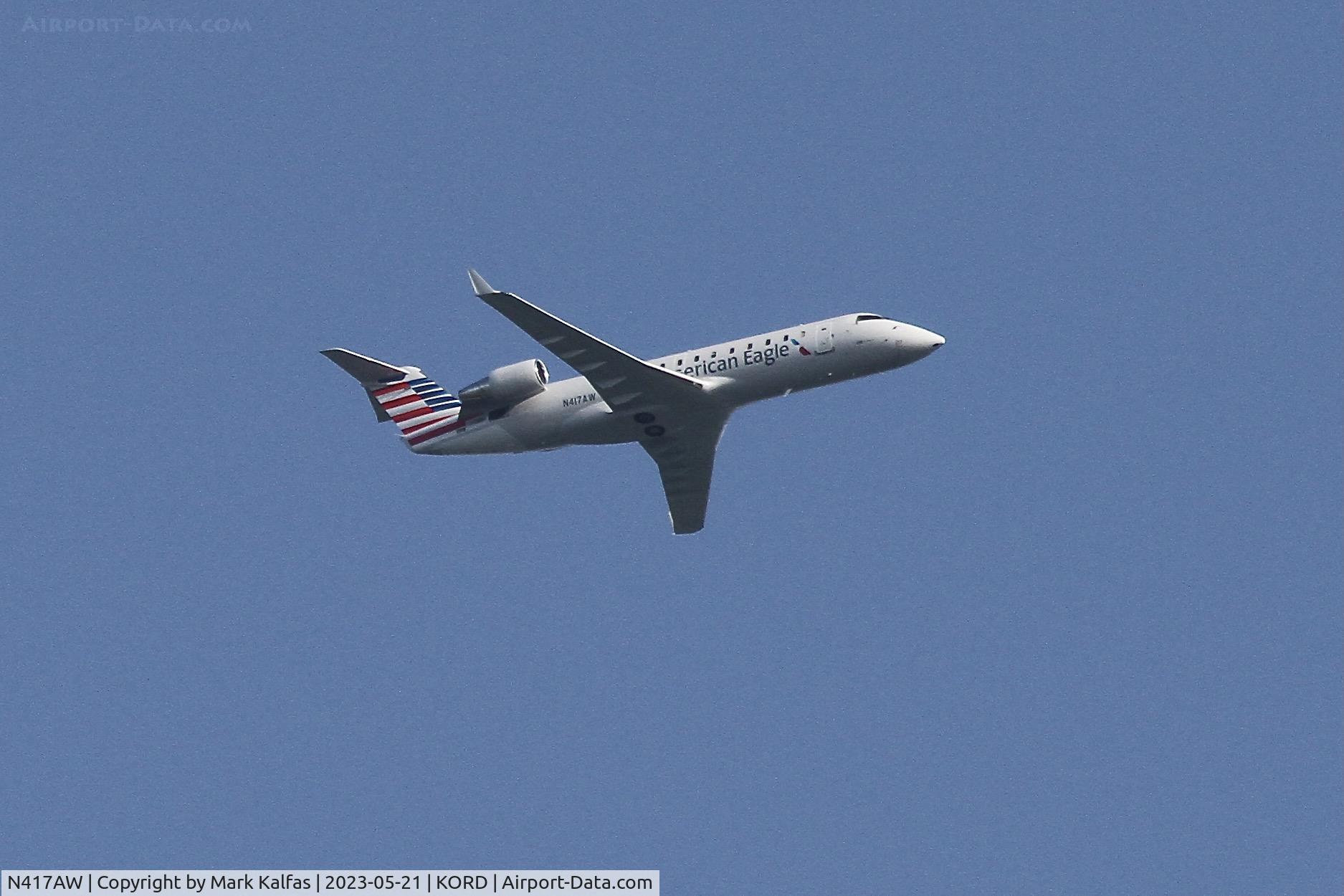 N417AW, 2002 Bombardier CRJ-200LR (CL-600-2B19) C/N 7610, AirWisconsin/ American Eagle CRJ2 N417AW AWI6191 RIC-ORD