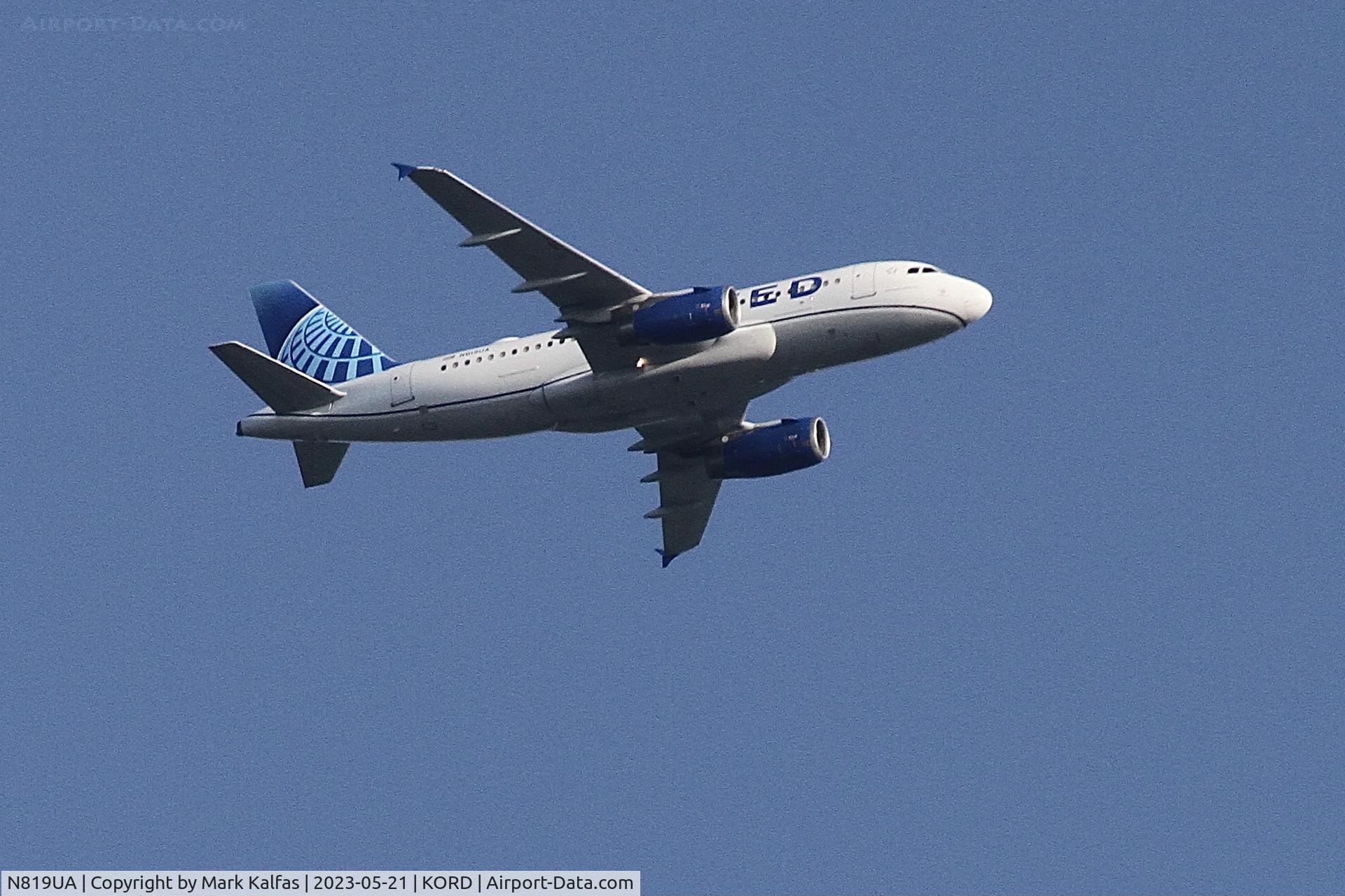 N819UA, 1998 Airbus A319-131 C/N 893, United Airlines A319 N819UA UA1046 ATL-ORD