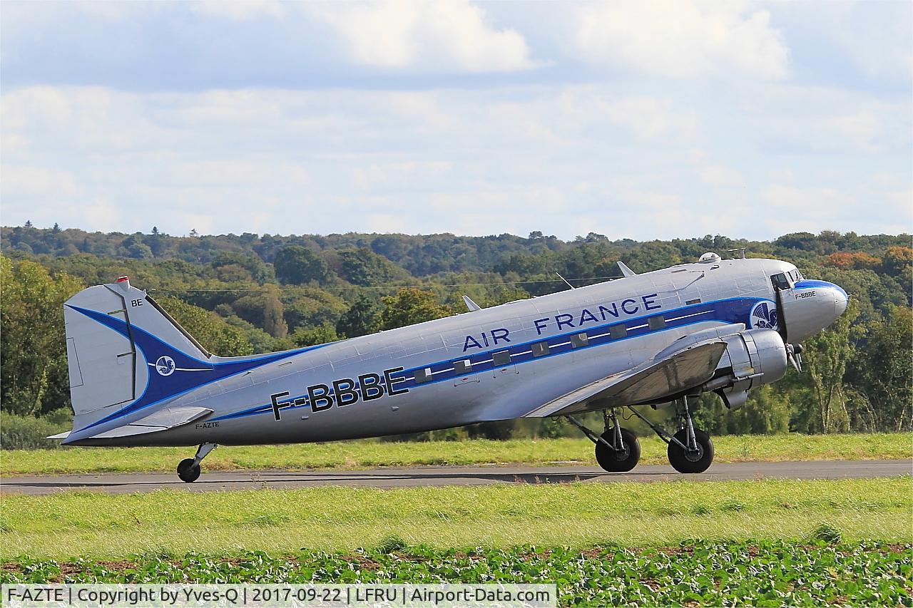 F-AZTE, 1943 Douglas C-47A-1-DL  Skytrain C/N 9172, Douglas C-47A Skytrain, Taxiing rwy 23, Morlaix-Ploujean airport (LFRU-MXN) Air show 2017
