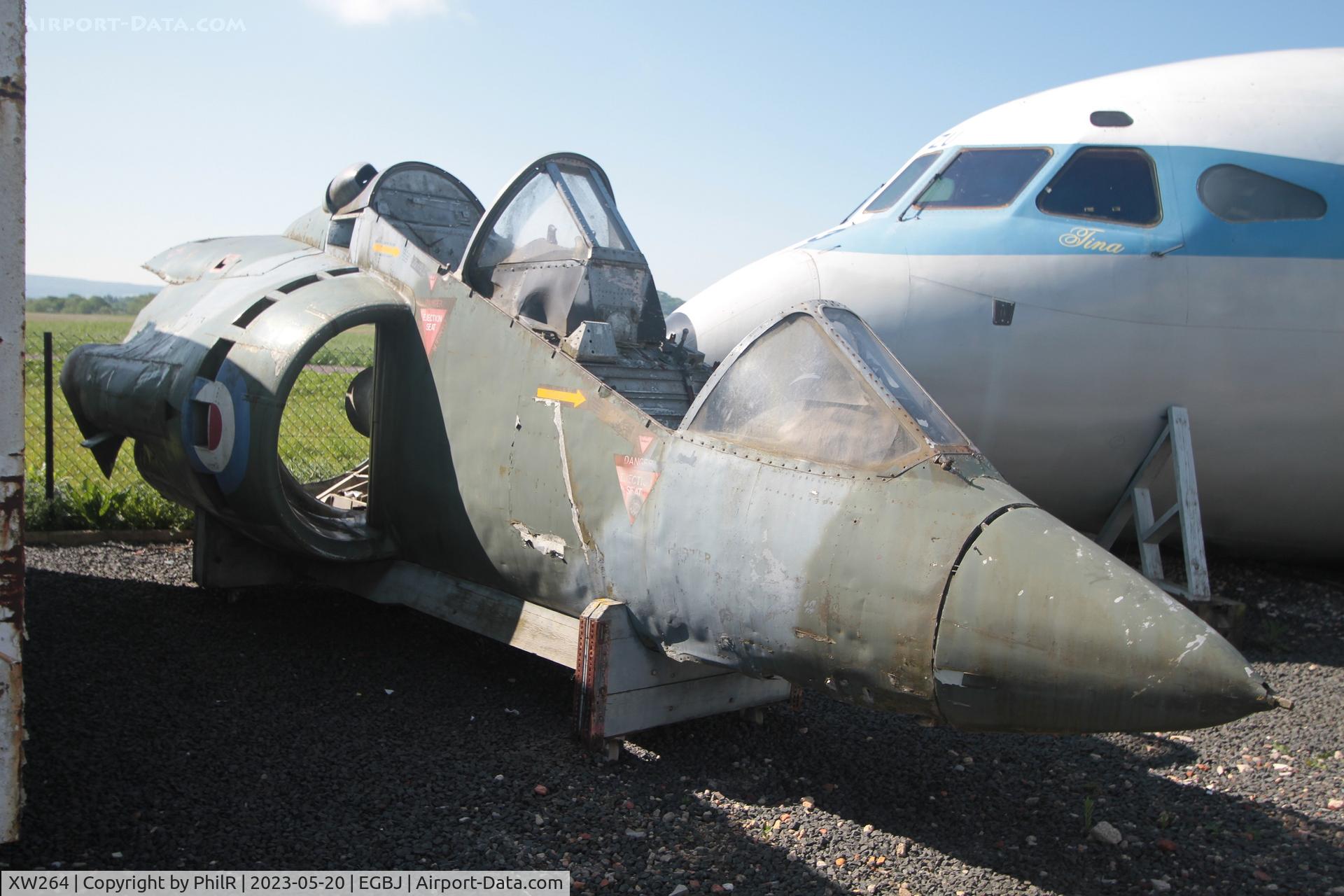 XW264, 1969 Hawker Siddeley Harrier T2 C/N 212003, XW264 1969 Hawker Siddeley Harrier T2 Jet Age Museum Staverton