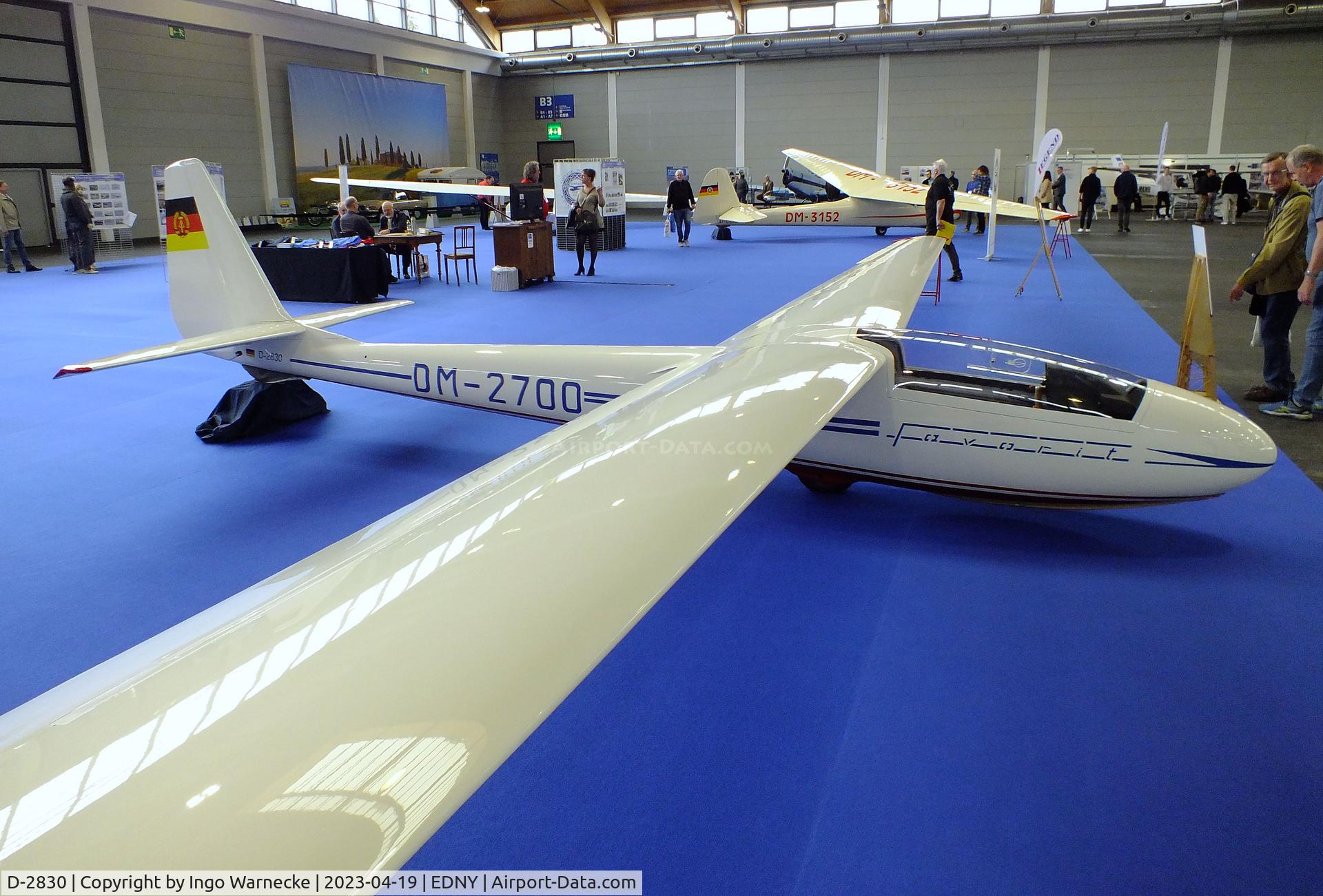 D-2830, 1963 VEB Apparatebau Lommatzsch Lom-61 Favorit C/N 0700, Lommatzsch Lom-61 Favorit at the AERO 2023, Friedrichshafen