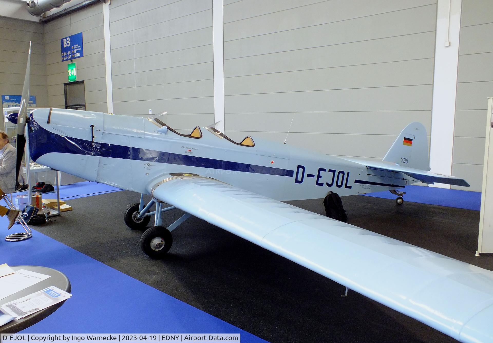 D-EJOL, 1934 Klemm L 25 d VII C/N 798, Klemm L 25 d VII at the AERO 2023, Friedrichshafen