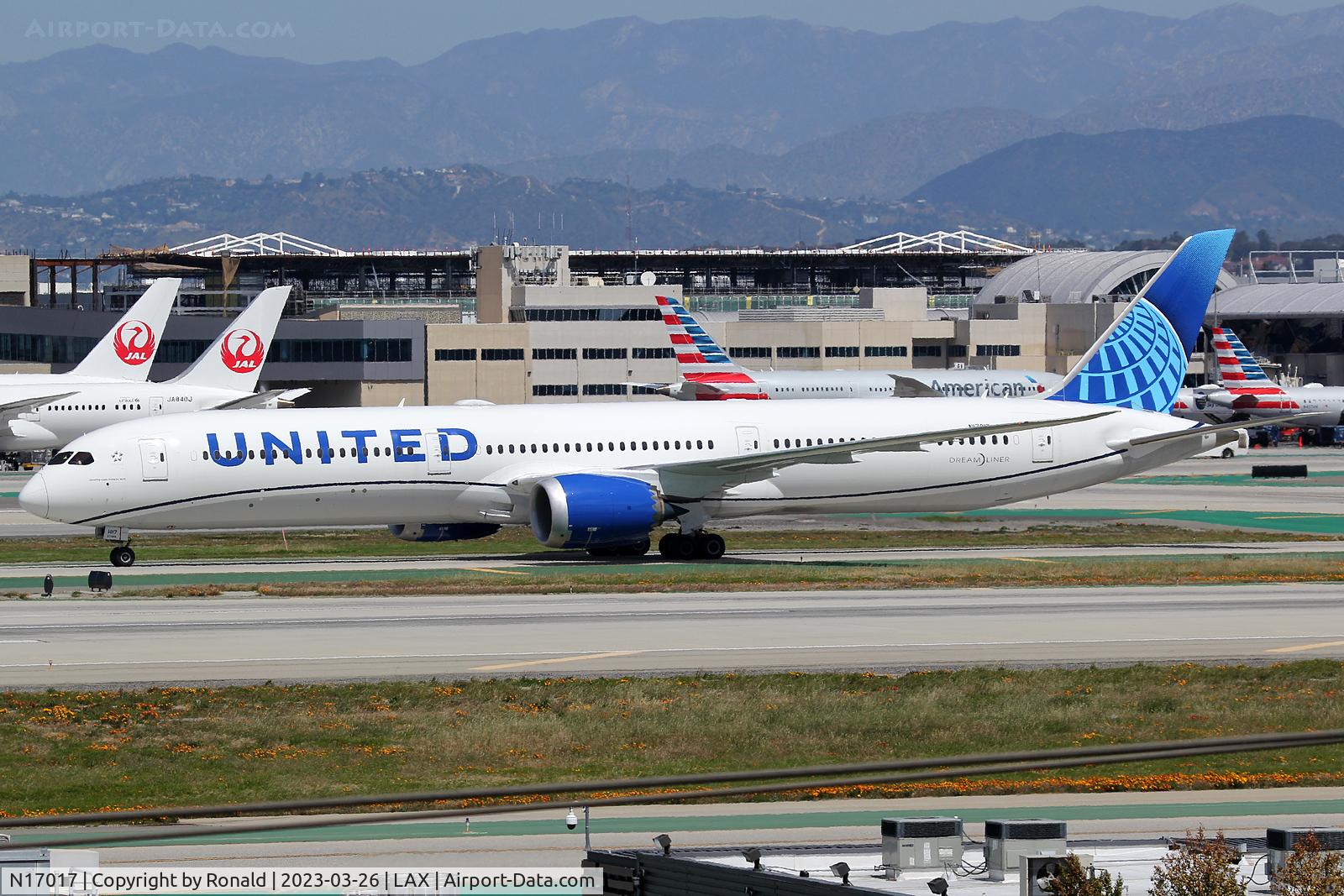 N17017, 2022 Boeing 787-10 Dreamliner C/N 66986, at lax