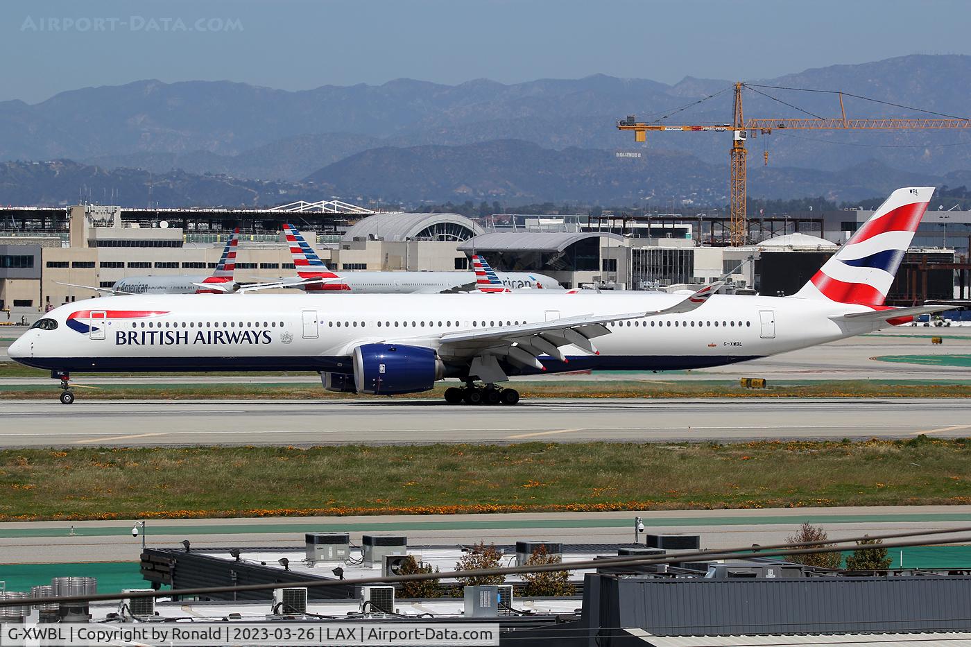 G-XWBL, 2022 Airbus A350-1041 C/N 547, at lax