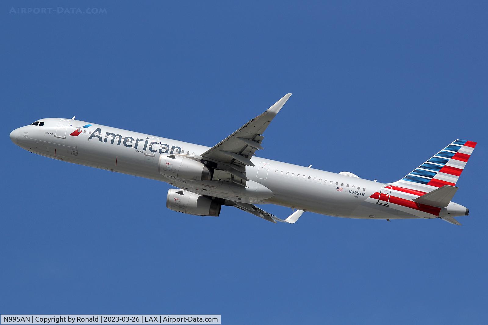 N995AN, 2016 Airbus A321-231 C/N 7301, at lax