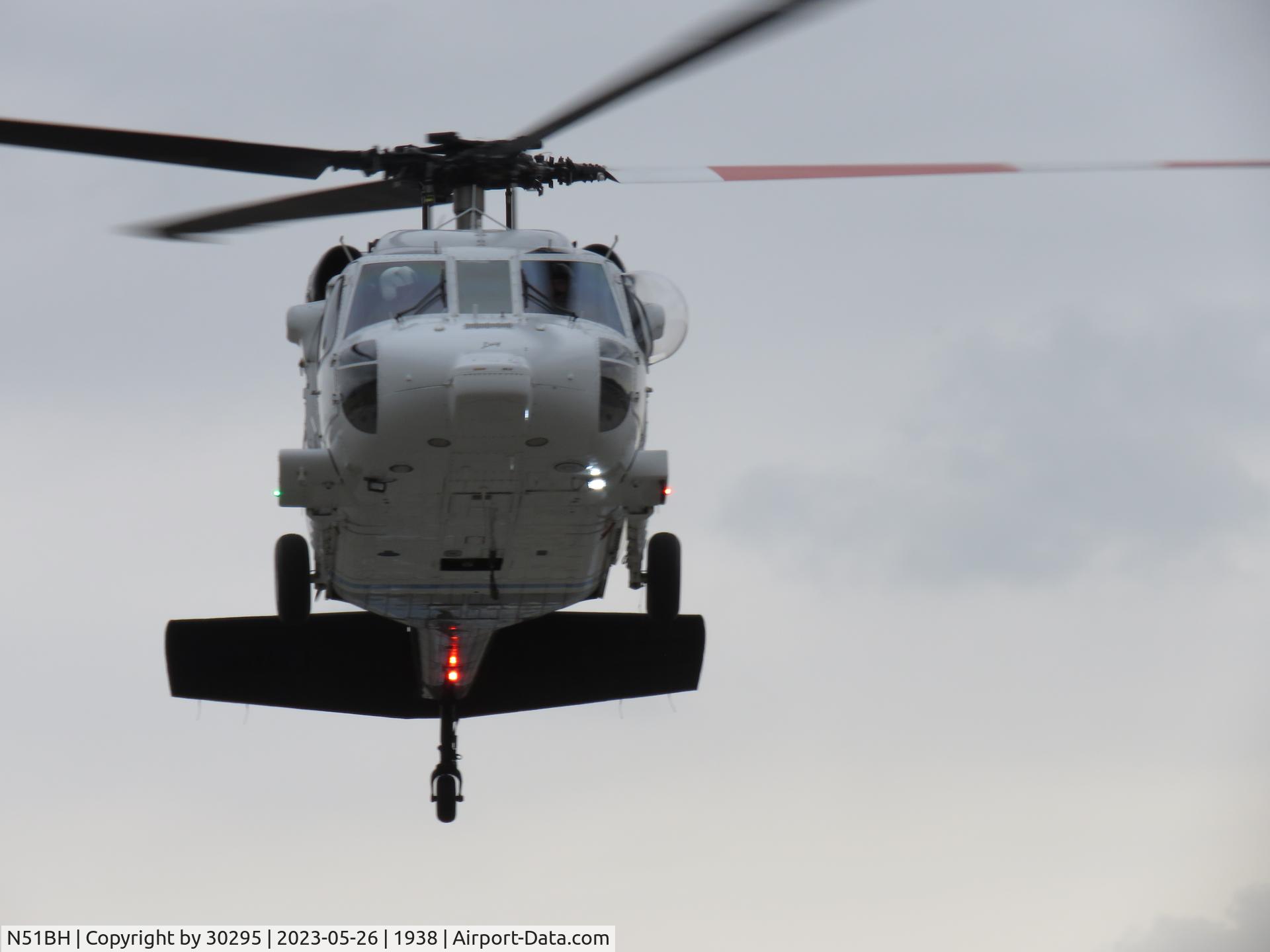 N51BH, 1984 Sikorsky HH-60L Fire Hawk (Black Hawk) C/N 70766, Steady hover w/lights