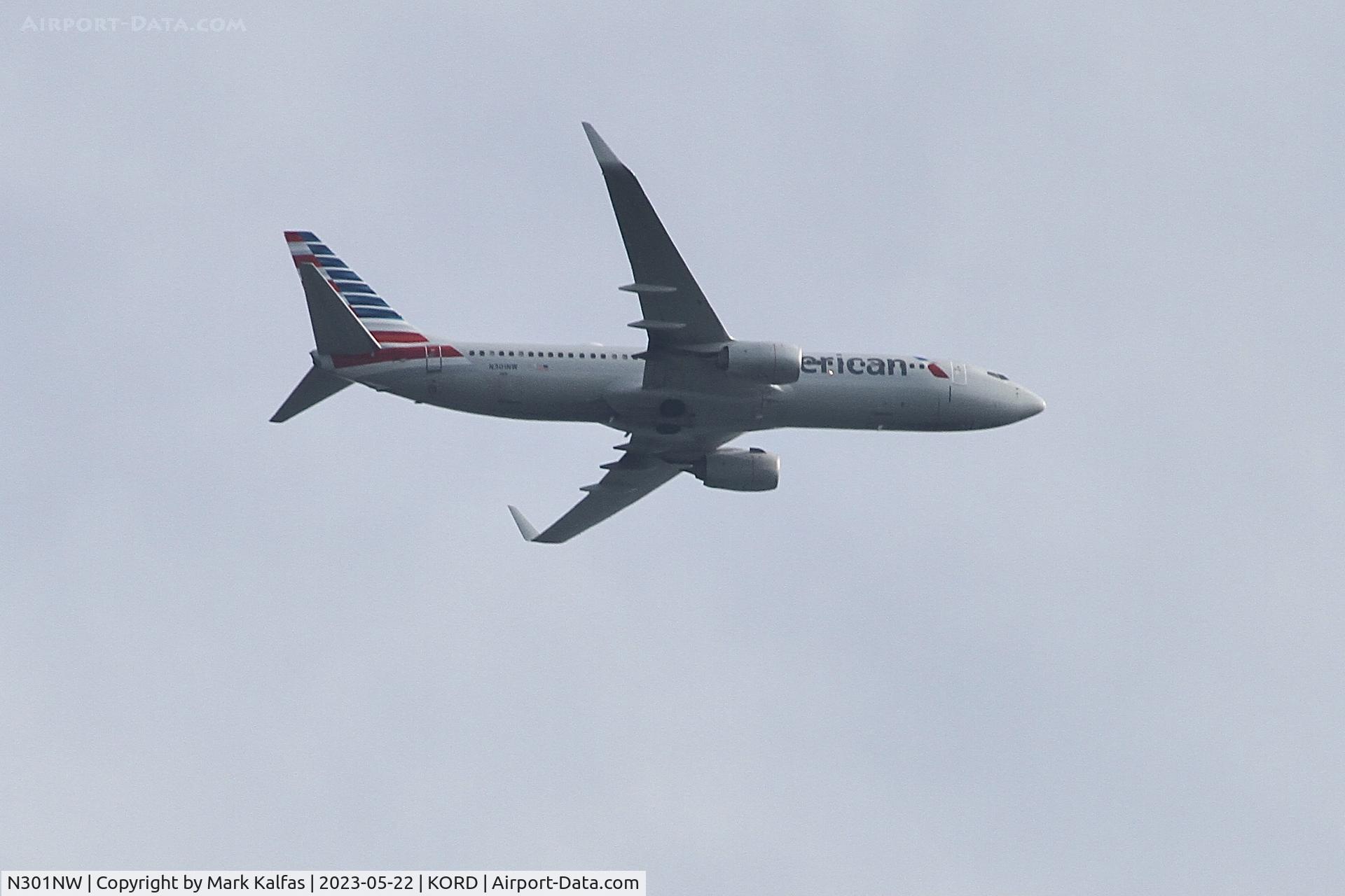 N301NW, 2016 Boeing 737-823 C/N 33342, American Airlines B738 N301NW AA536 CLT-ORD