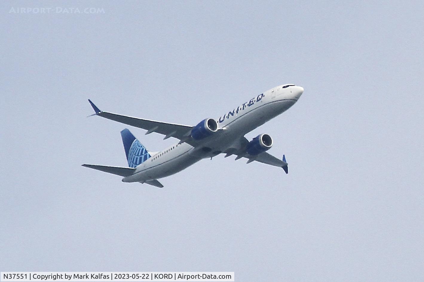 N37551, 2023 Boeing 737-9 MAX C/N 67181, United Airlines B39M N37551 UA2224 DCA-ORD