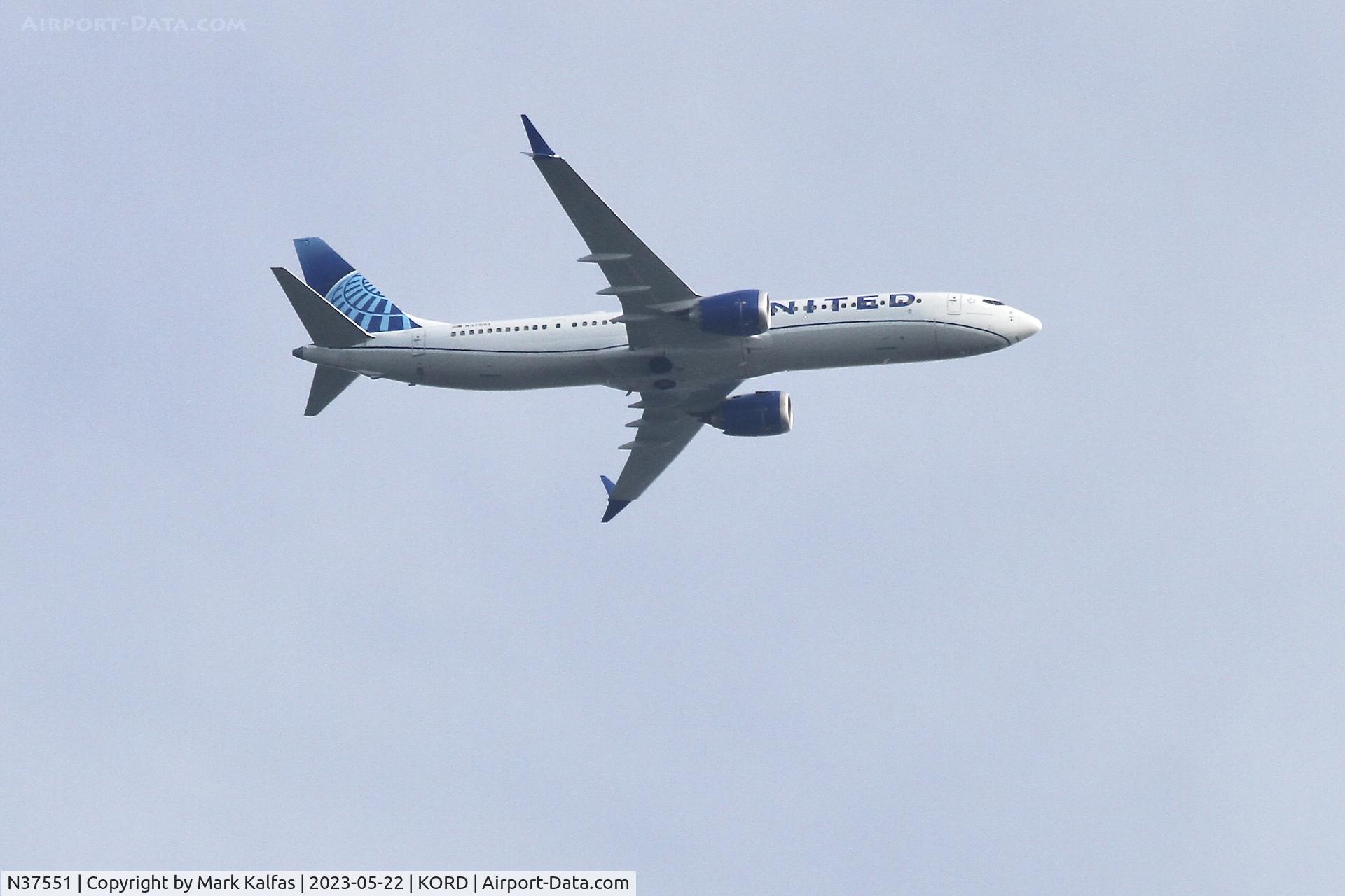 N37551, 2023 Boeing 737-9 MAX C/N 67181, United Airlines B39M N37551 UA2224 DCA-ORD