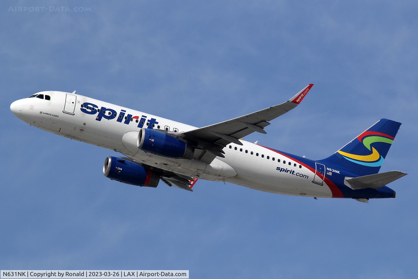 N631NK, 2014 Airbus A320-232 C/N 6327, at lax