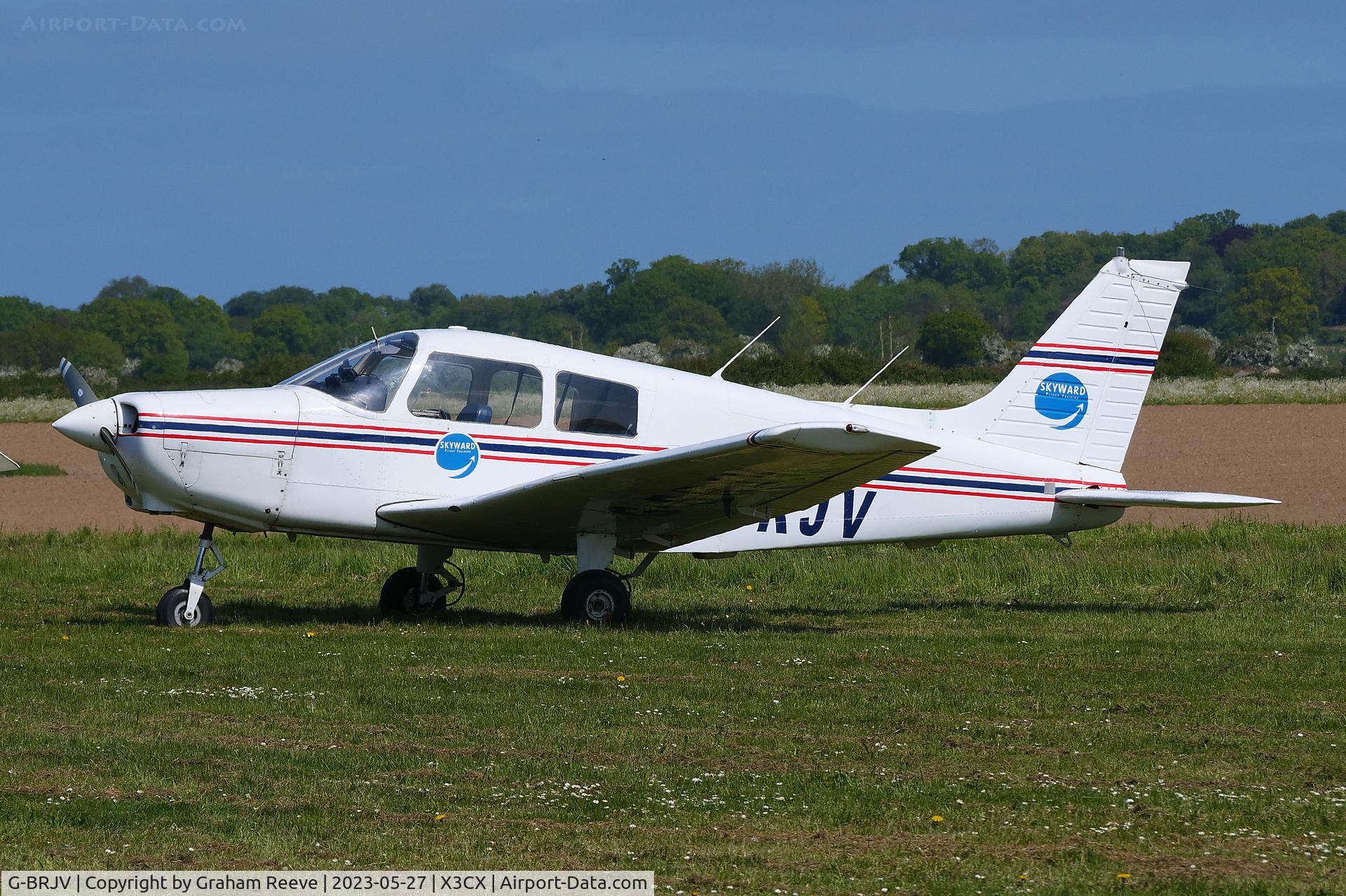 G-BRJV, 1988 Piper PA-28-161 Cadet C/N 28-41167, Parked at Northrepps.