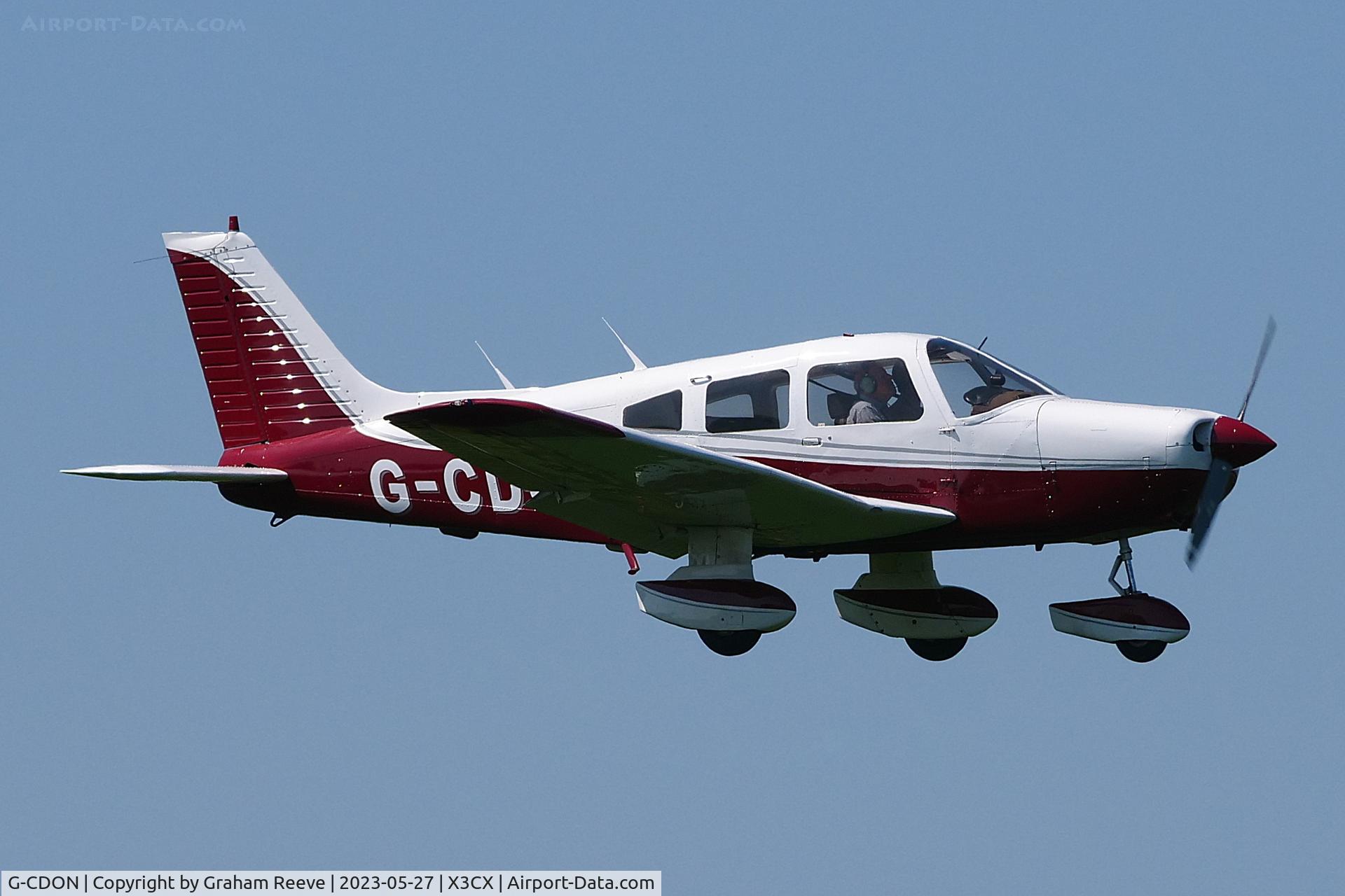 G-CDON, 1982 Piper PA-28-161 Cherokee Warrior II C/N 28-8216185, Landing at Northrepps.