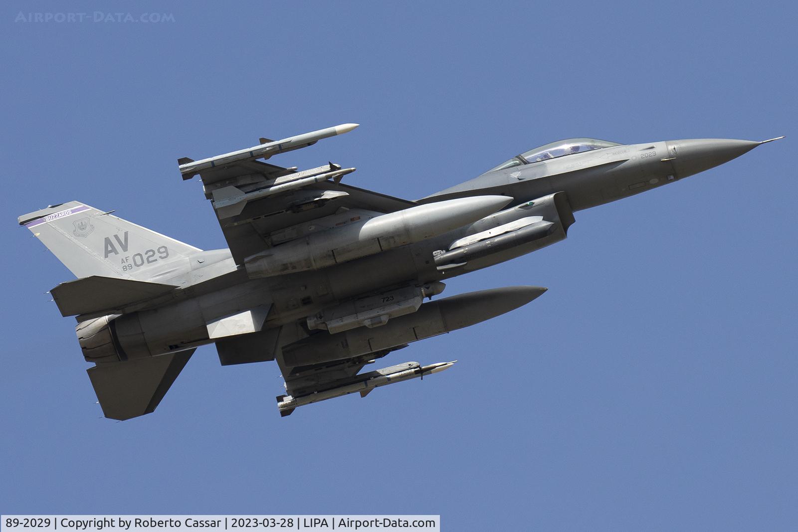 89-2029, 1990 General Dynamics F-16C Fighting Falcon C/N 1C-182, Aviano 2023