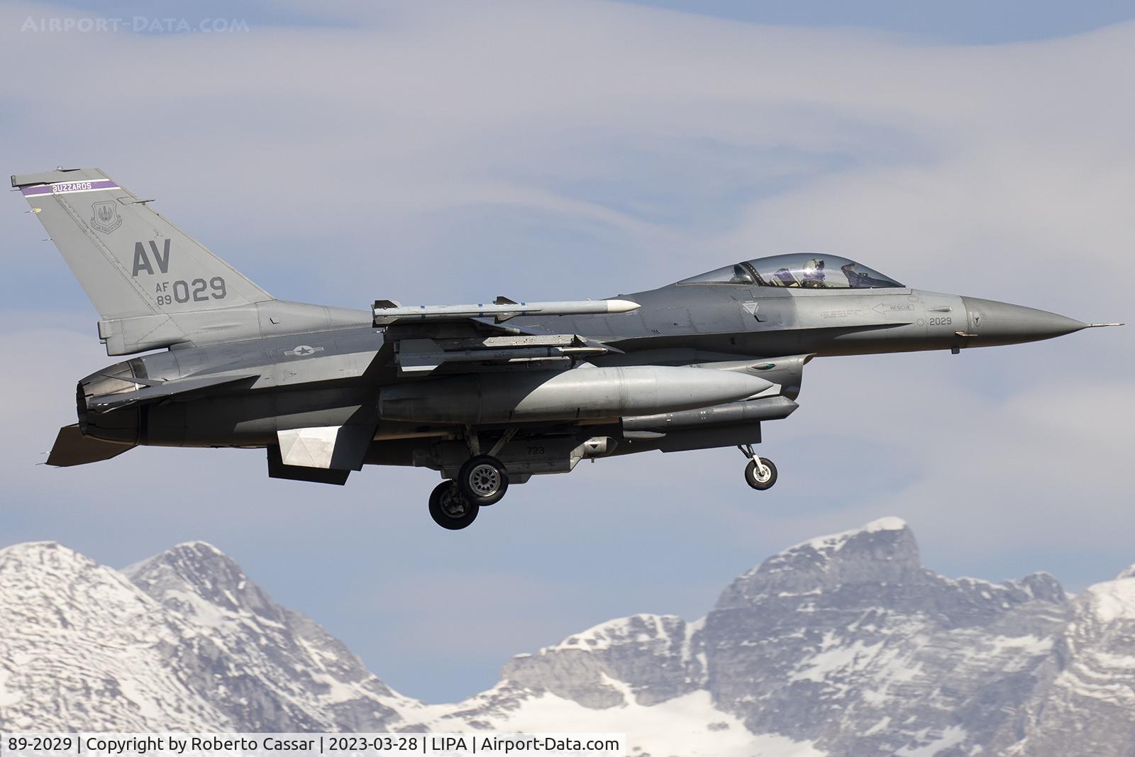 89-2029, 1990 General Dynamics F-16C Fighting Falcon C/N 1C-182, Aviano 2023