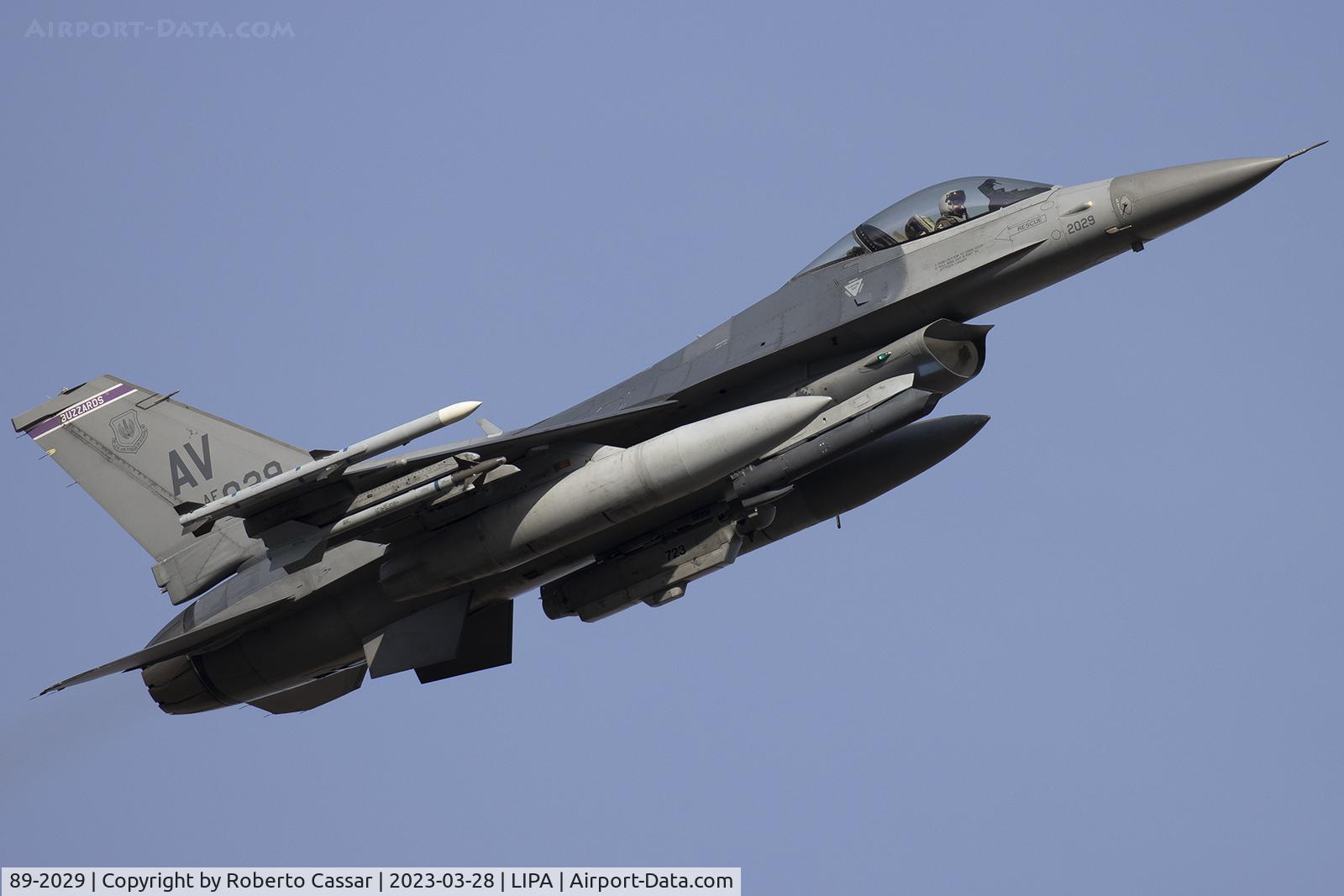 89-2029, 1990 General Dynamics F-16C Fighting Falcon C/N 1C-182, Aviano 2023