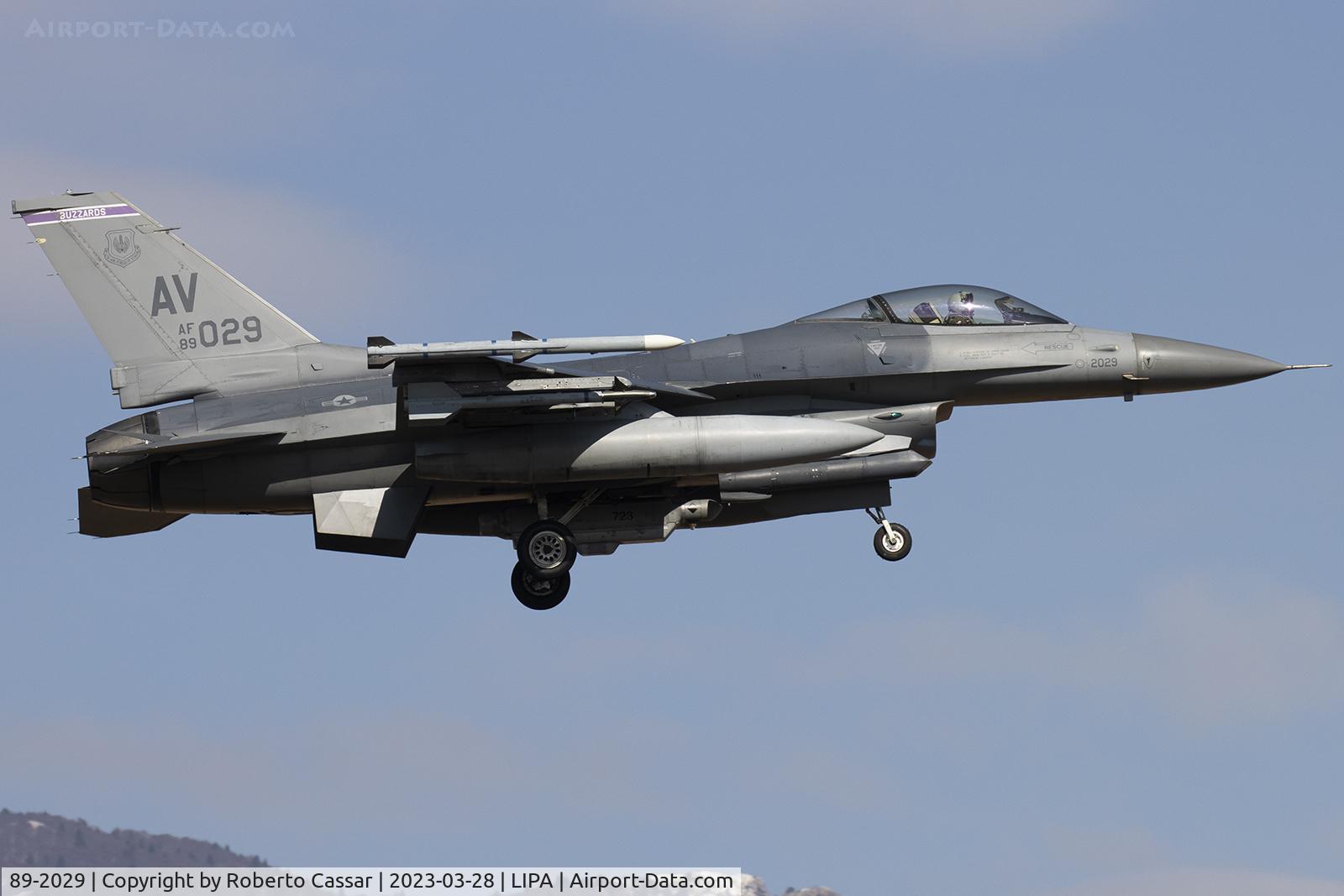 89-2029, 1990 General Dynamics F-16C Fighting Falcon C/N 1C-182, Aviano 2023