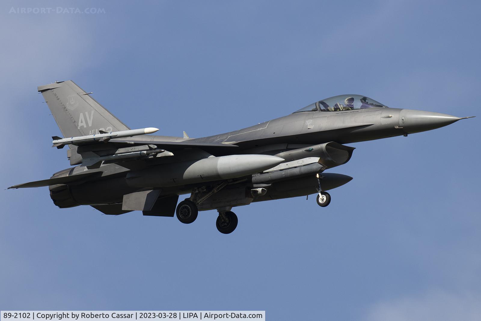 89-2102, 1989 General Dynamics F-16CG Night Falcon C/N 1C-255, Aviano 2023