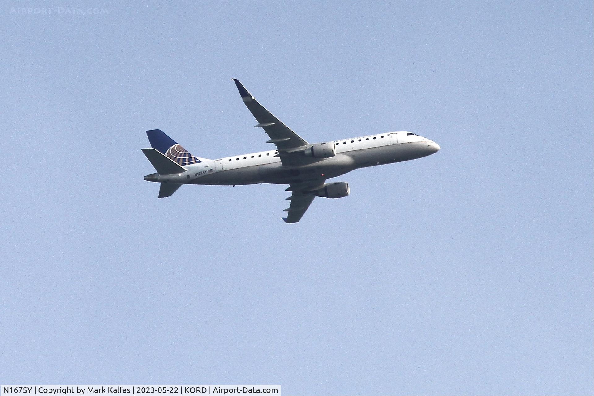 N167SY, 2016 Embraer 175LR (ERJ-170-200LR) C/N 17000616, SkyWest/United Express E75L N167SY SKW4766 CHS-ORD