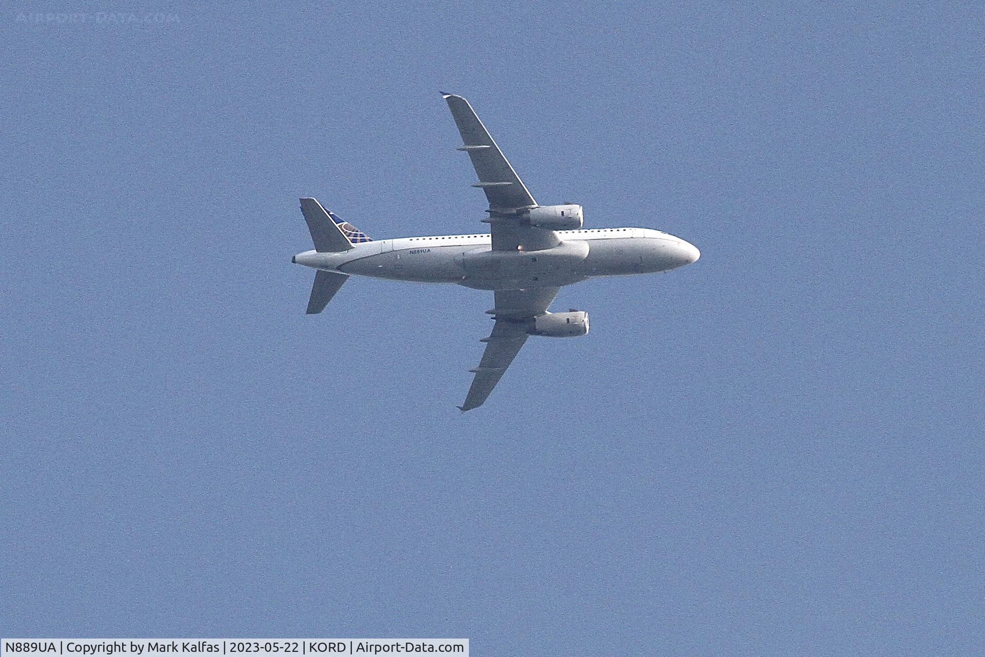 N889UA, 2005 Airbus A319-132 C/N 2667, United Airlines A318 N889UA UA217 BWI-ORD