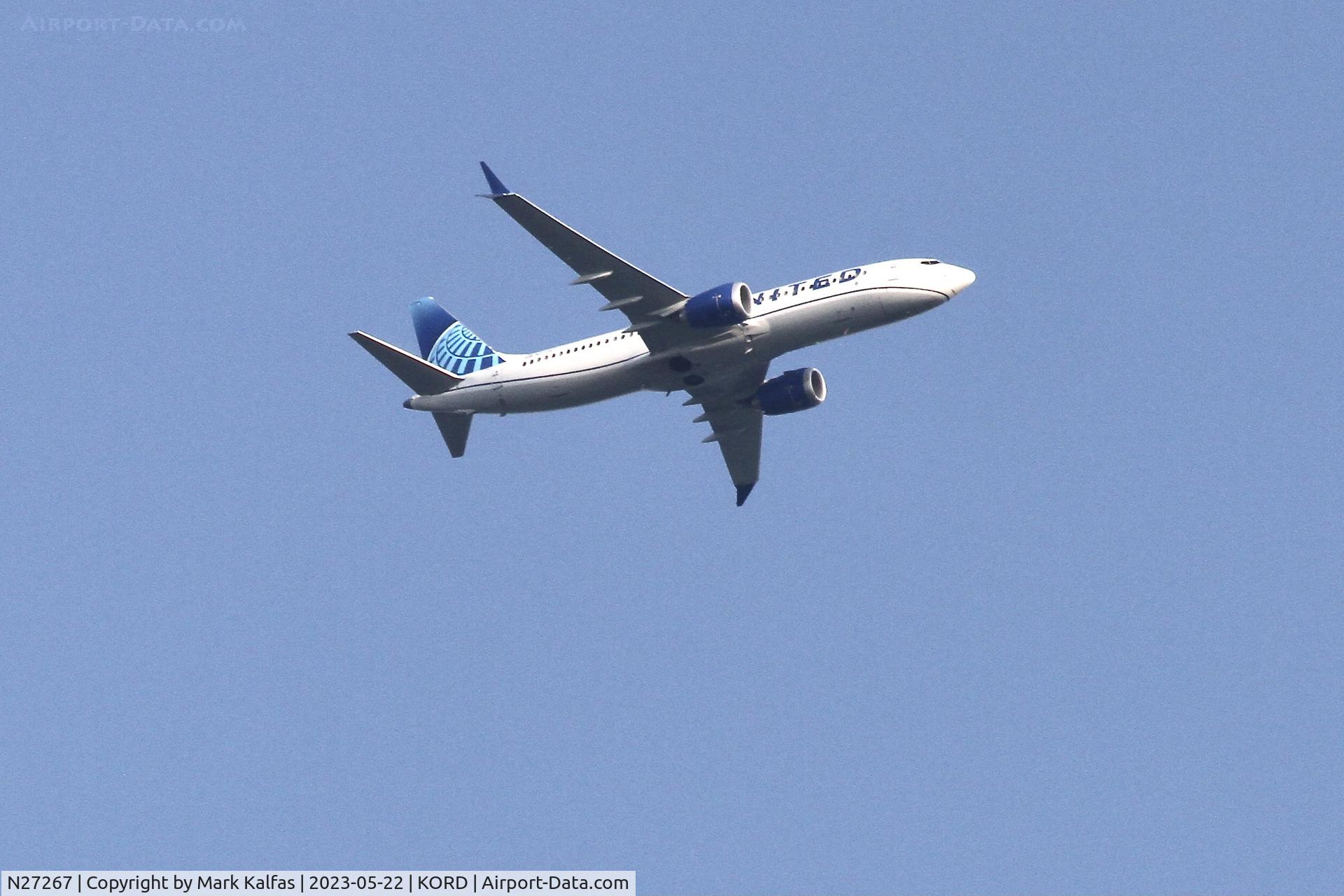 N27267, 2022 Boeing 737-8 MAX C/N 67522, United Airlines B38M N27267 UA2016 BDL-ORD