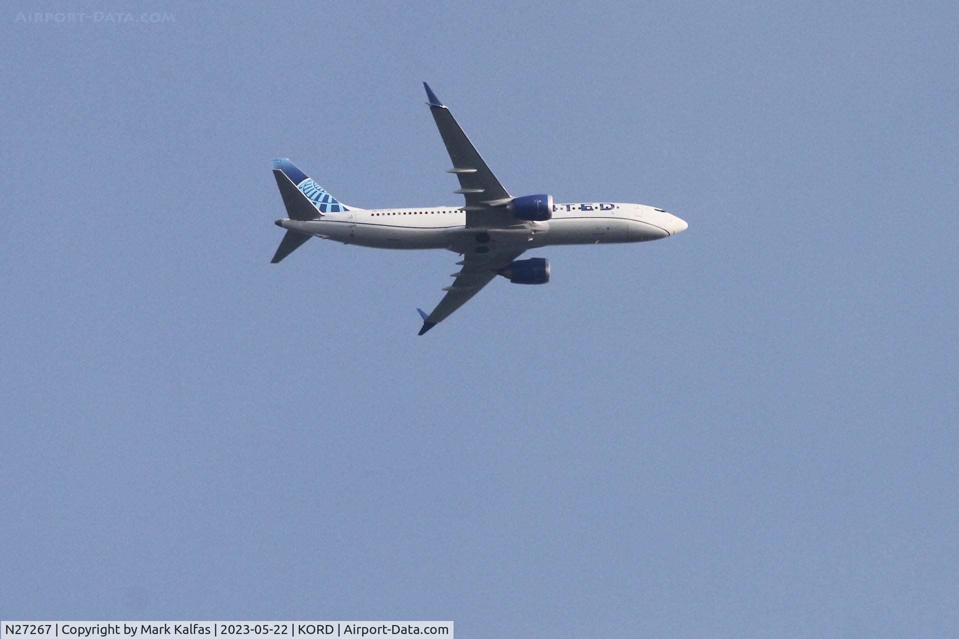 N27267, 2022 Boeing 737-8 MAX C/N 67522, United Airlines B38M N27267 UA2016 BDL-ORD