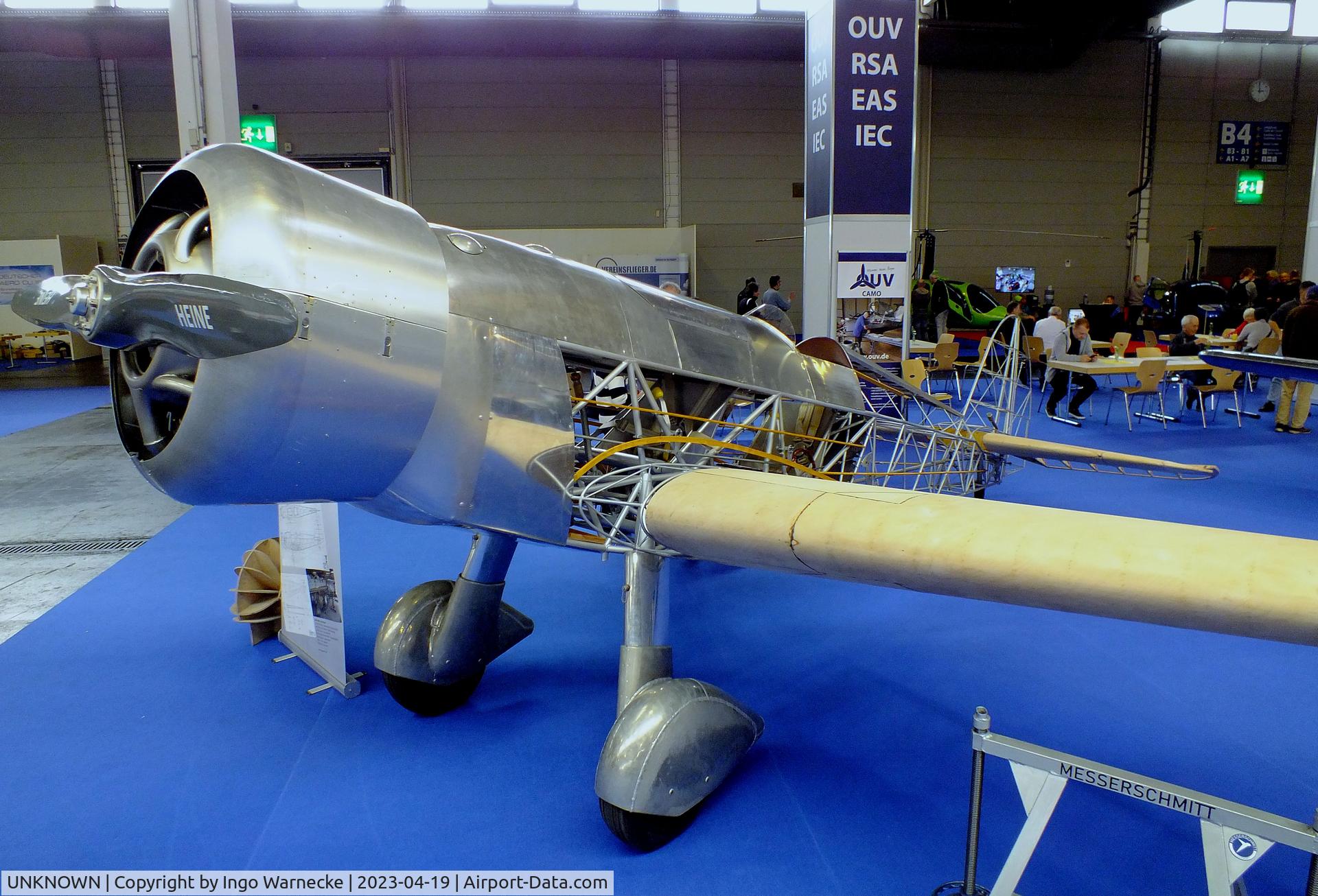 UNKNOWN, Fliegerwerft eV / Messerschmitt M35 replica C/N 01, Fliegerwerft e.V. Messerschmitt M35 single seater replica (still under construction) at the AERO 2023, Friedrichshafen