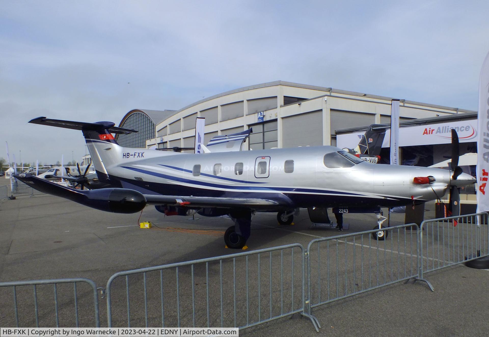 HB-FXK, Pilatus PC-12 NGX C/N 2243, Pilatus PC-12-NGX at the AERO 2023, Friedrichshafen