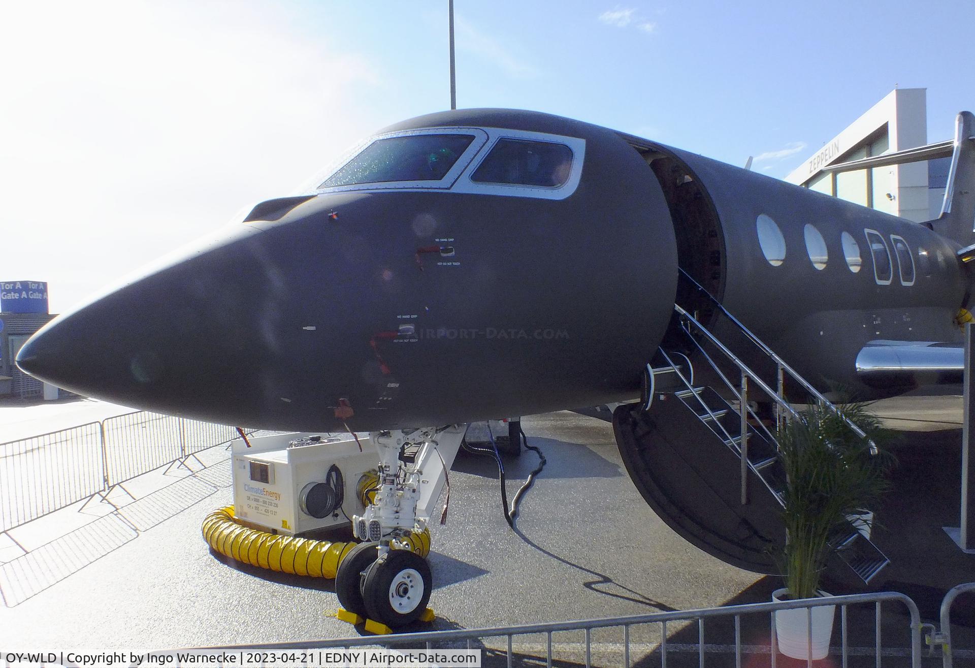 OY-WLD, 2018 Gulfstream Aerospace GVII-G500 C/N 72019, Gulfstream G VII (G500) at the AERO 2023, Friedrichshafen