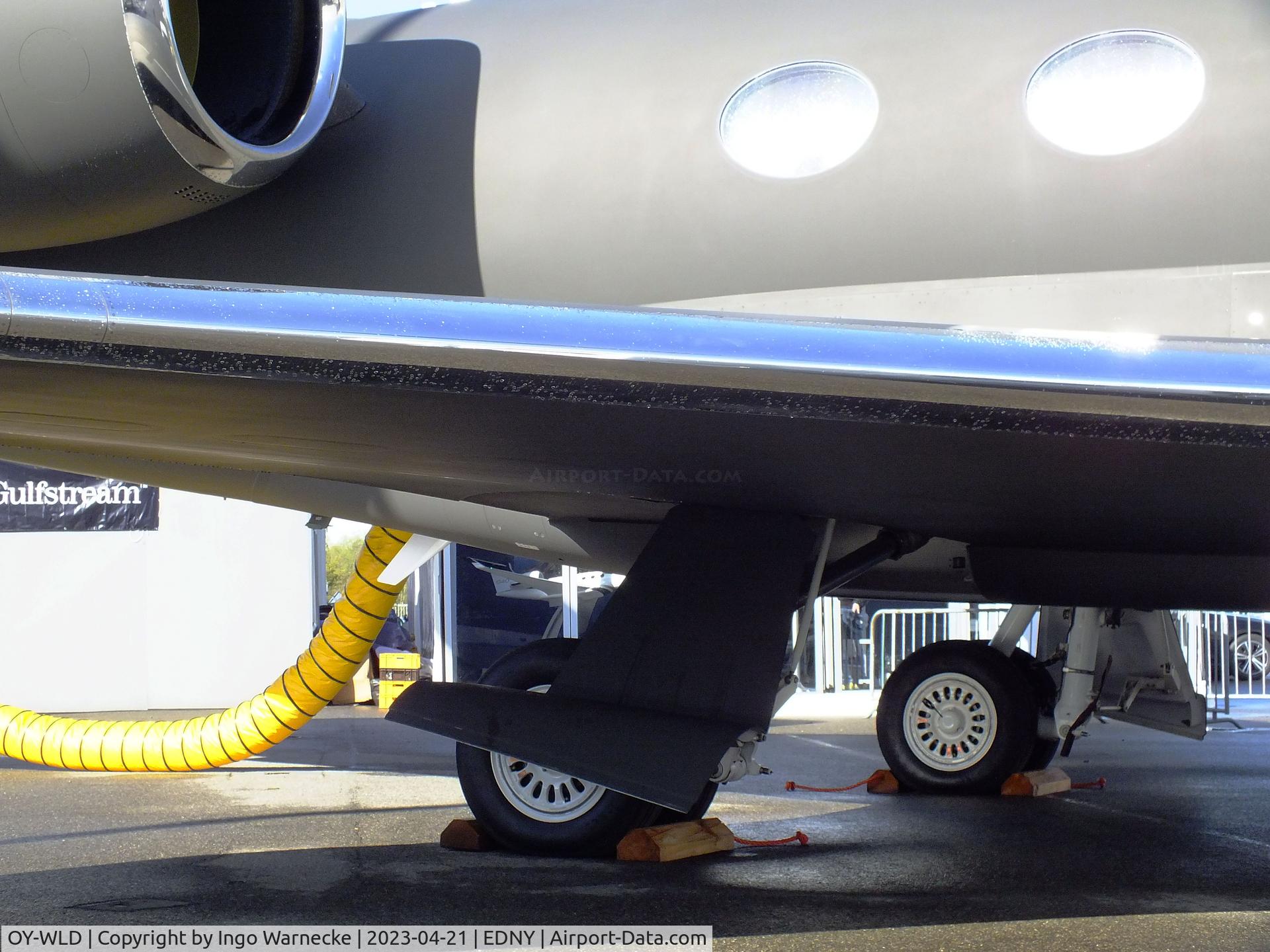 OY-WLD, 2018 Gulfstream Aerospace GVII-G500 C/N 72019, Gulfstream G VII (G500) at the AERO 2023, Friedrichshafen