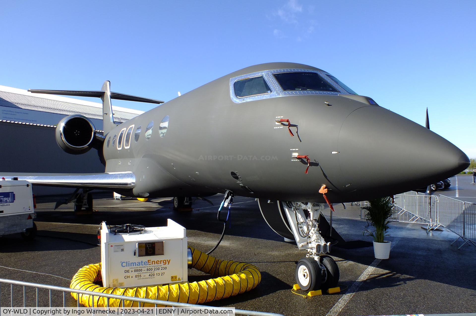 OY-WLD, 2018 Gulfstream Aerospace GVII-G500 C/N 72019, Gulfstream G VII (G500) at the AERO 2023, Friedrichshafen