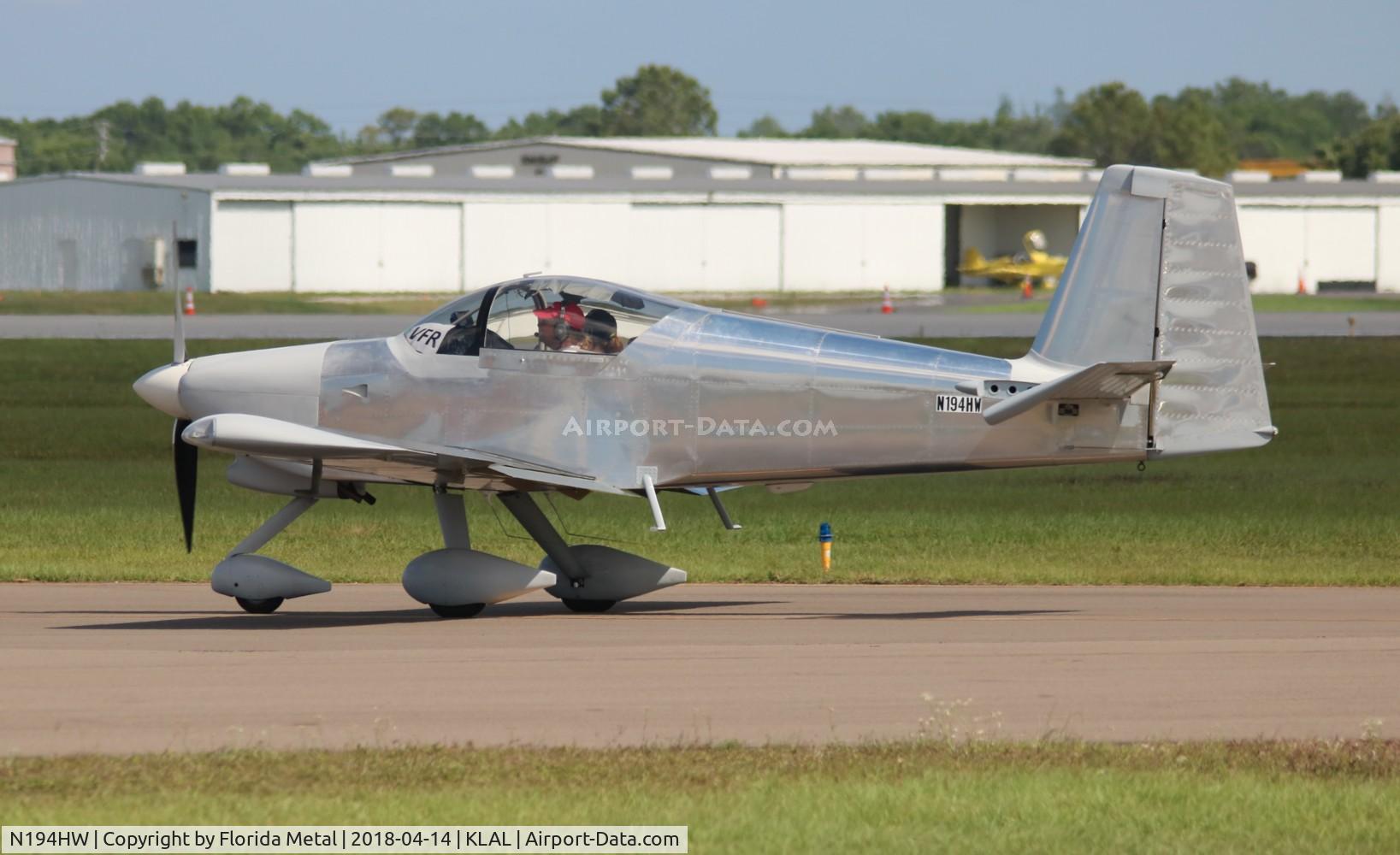 N194HW, 2016 Vans RV-9A C/N 90952, RV-9A zx