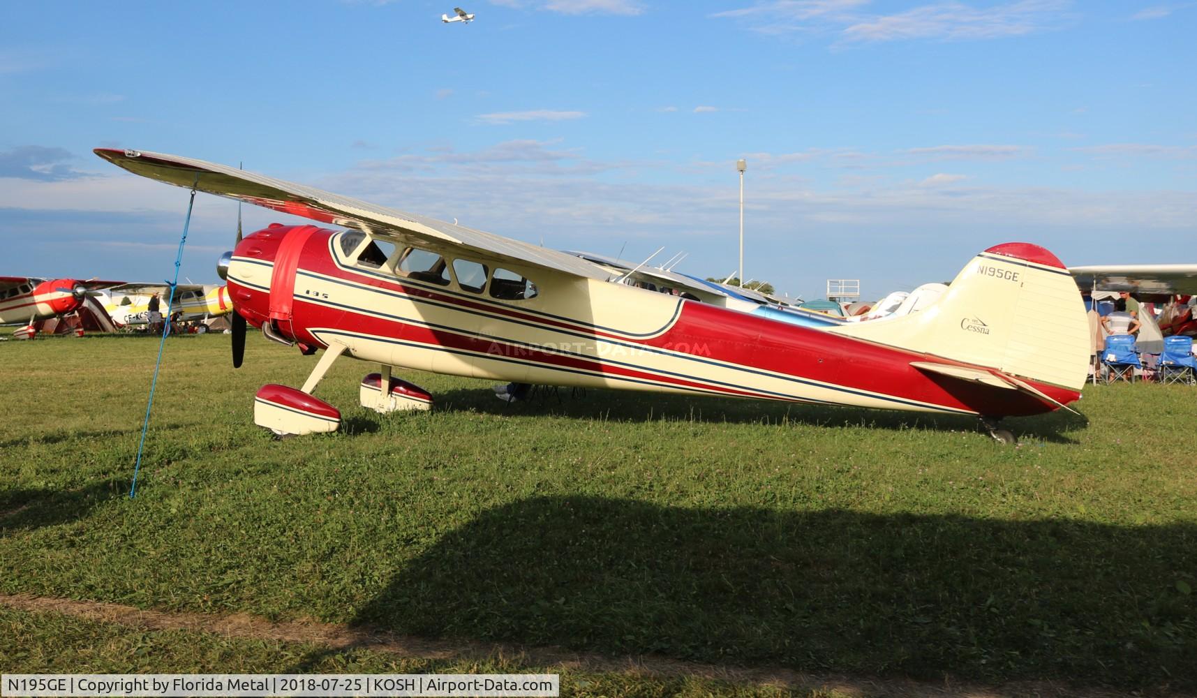 N195GE, 1950 Cessna 190 C/N 7600, C190 zx