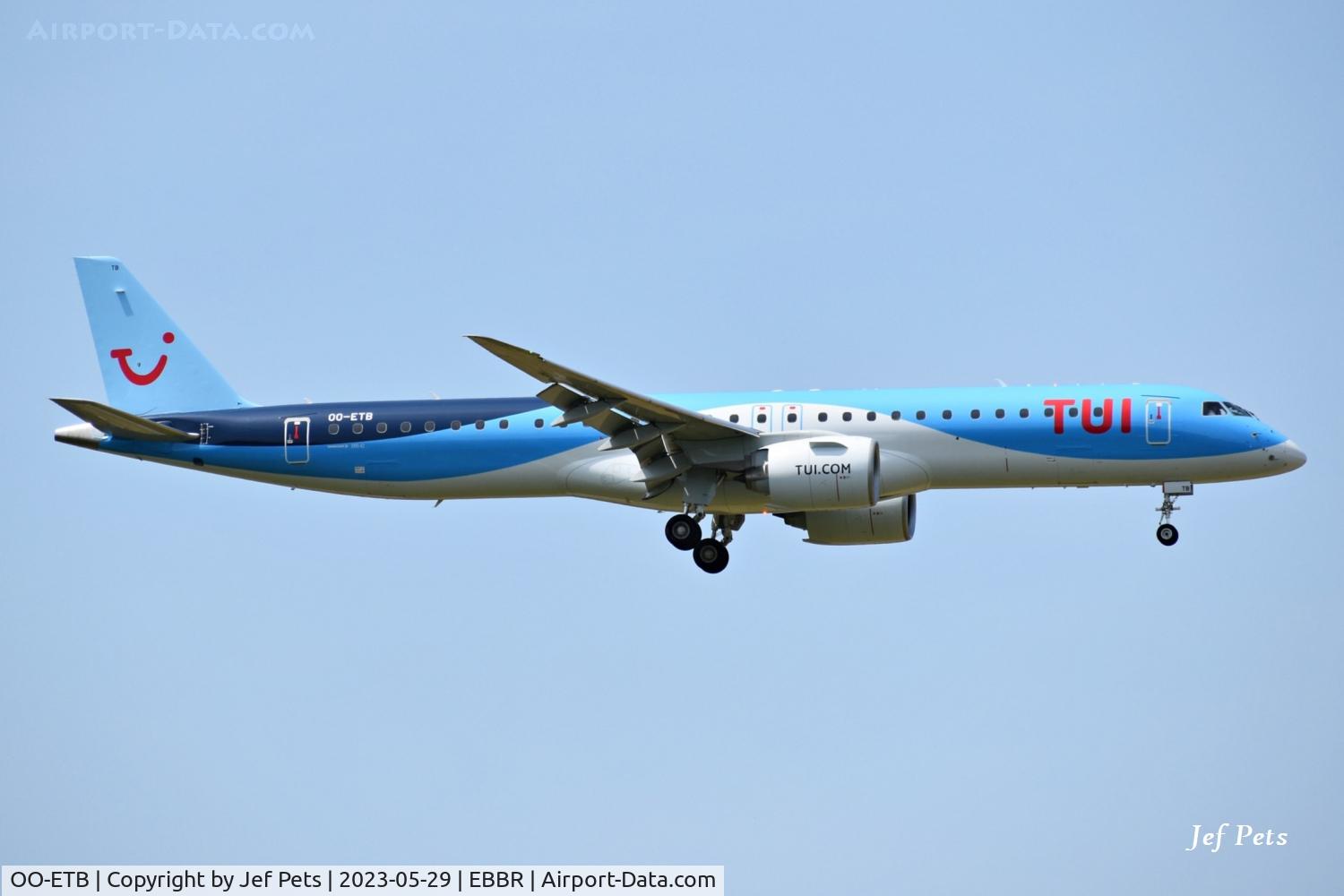 OO-ETB, 2021 Embraer E195-E2 (ERJ-190-400STD) C/N 19020049, Landing at Brussels Airport.
