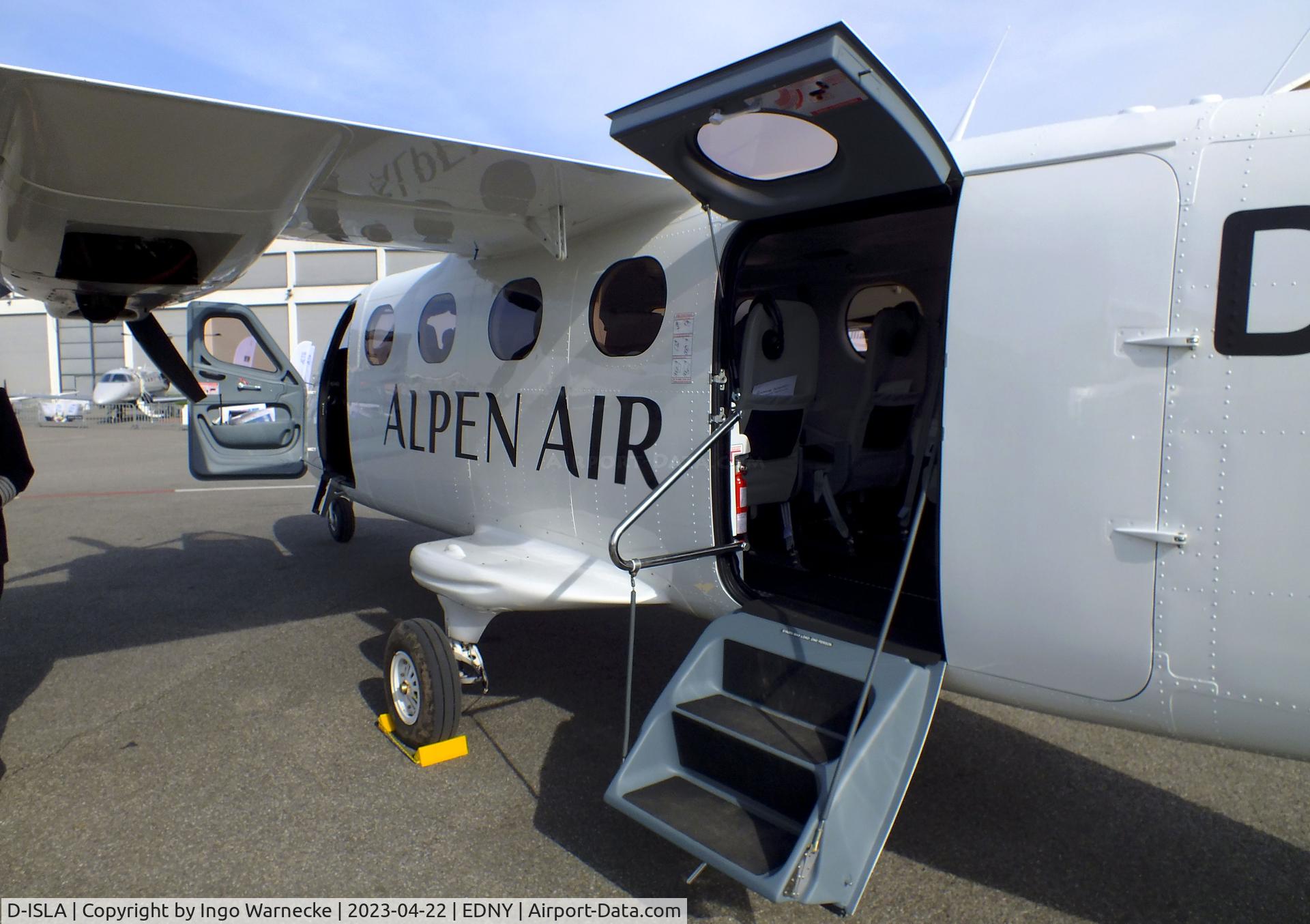 D-ISLA, 2021 Tecnam P-2012 Traveller C/N 035, Tecnam P2012 Traveller of Alpen Air at the AERO 2023, Friedrichshafen