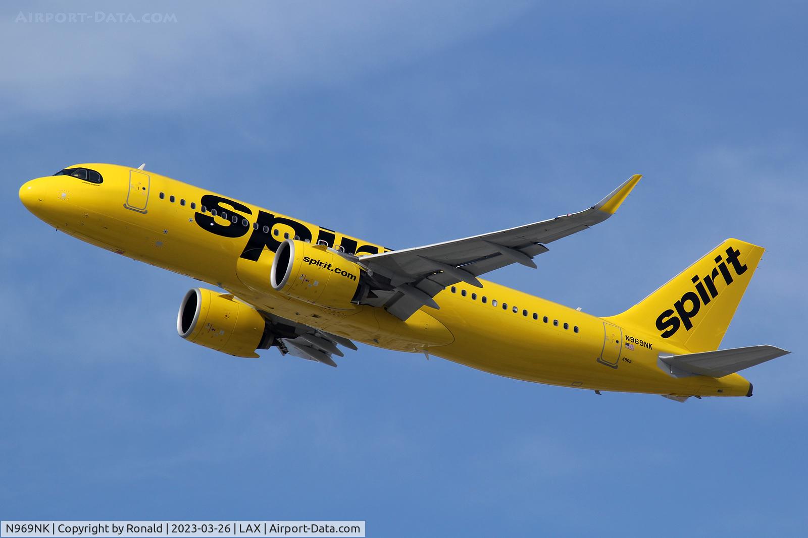 N969NK, Airbus A320-271N C/N 11152, at lax