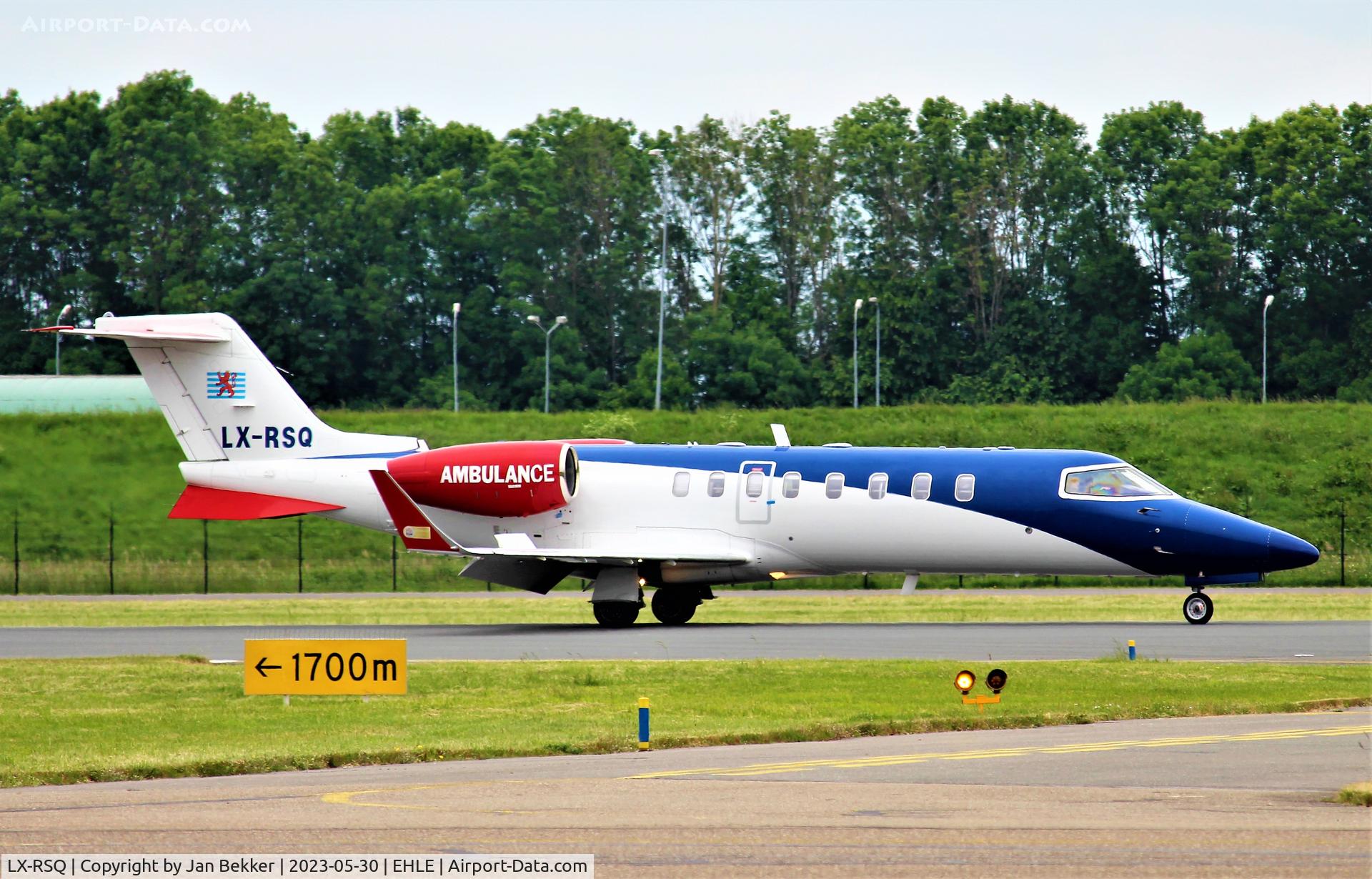 LX-RSQ, 2009 Learjet 45 C/N 398, Arriving with patient at Lelystad Airport