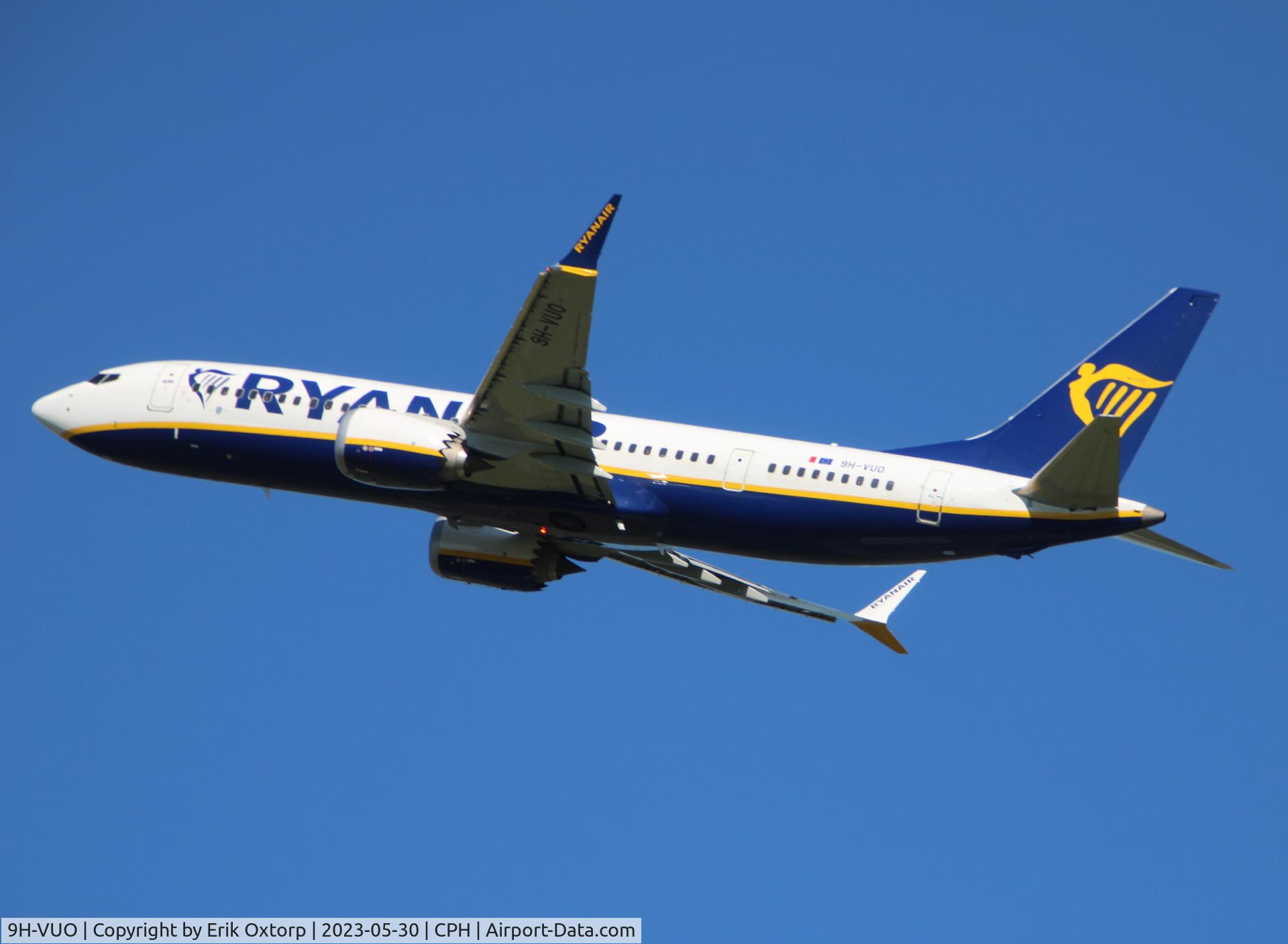 9H-VUO, 2021 Boeing 737-8-200 MAX C/N 65884, 9H-VUO taking off rw 22L