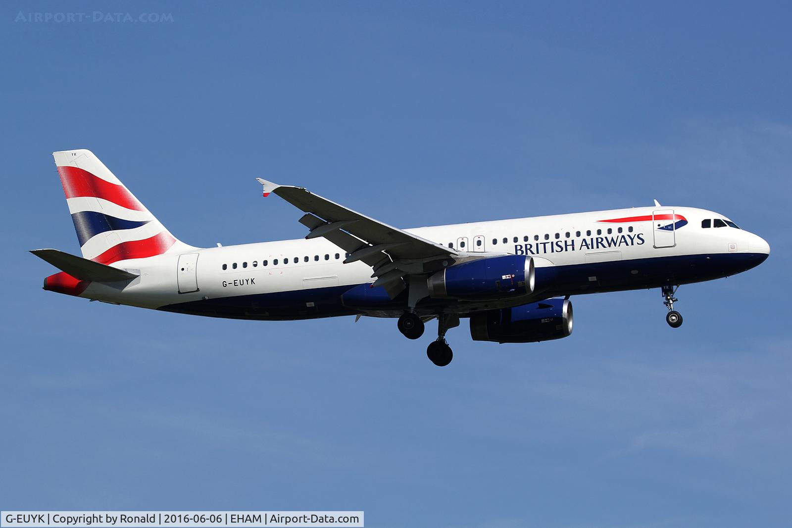 G-EUYK, 2010 Airbus A320-232 C/N 4551, at spl