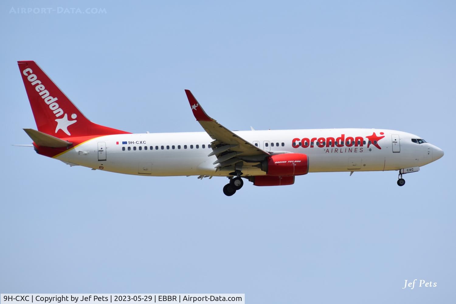 9H-CXC, 2012 Boeing 737-8JP C/N 39434, Landing at Brussels Airport.