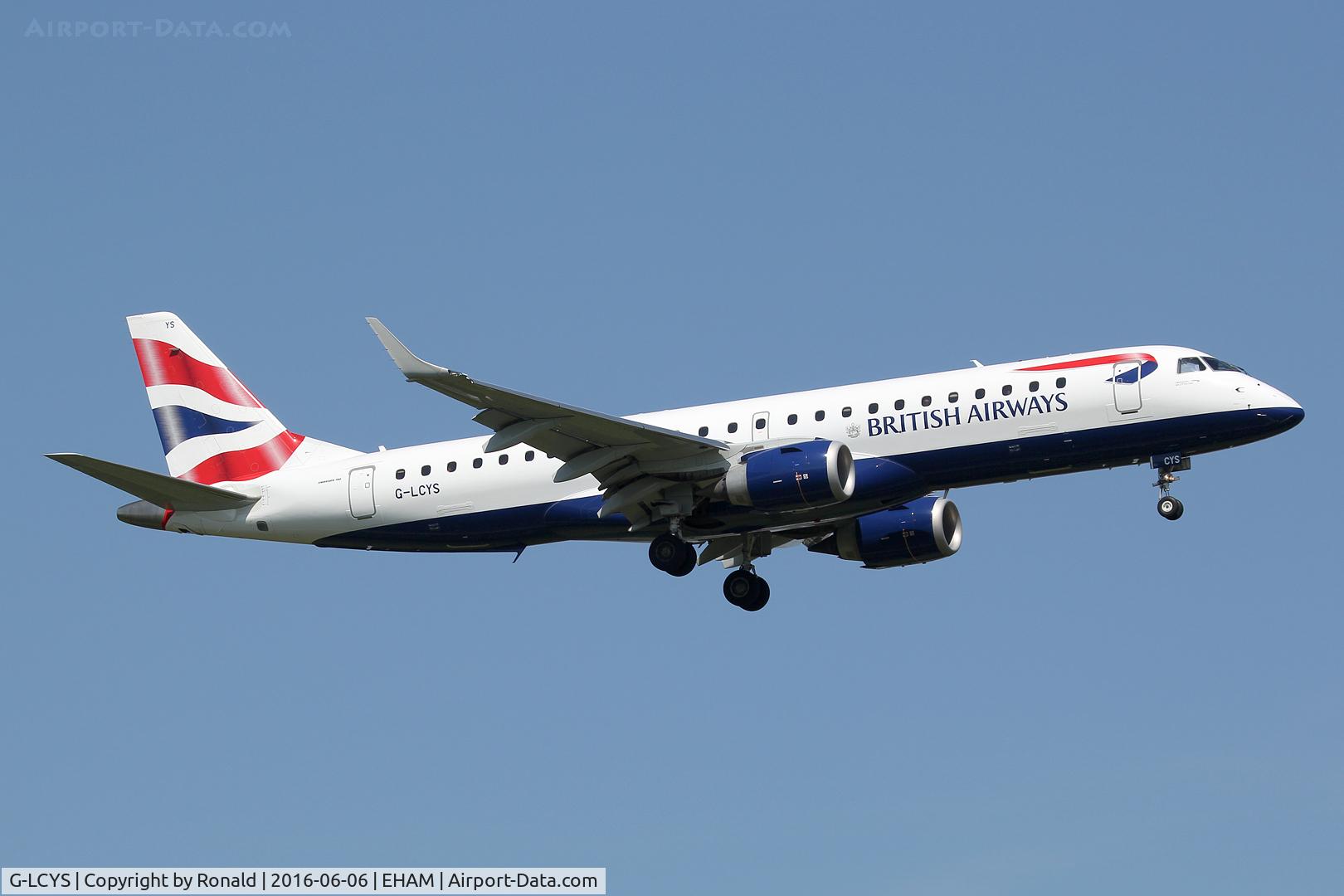 G-LCYS, 2014 Embraer 190SR (ERJ-190-100SR) C/N 19000663, at spl