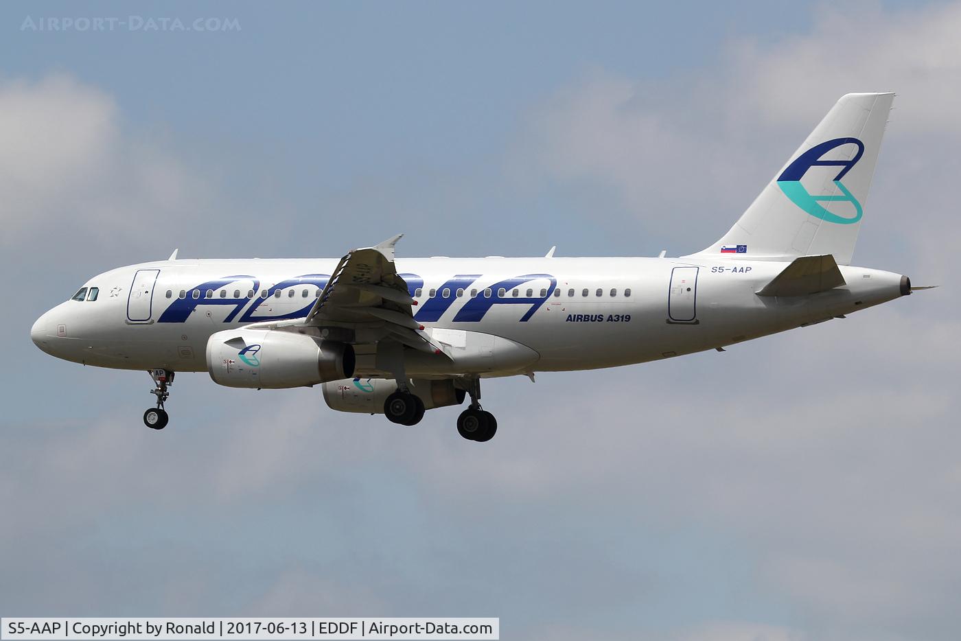 S5-AAP, 2010 Airbus A319-132 C/N 4282, at fra